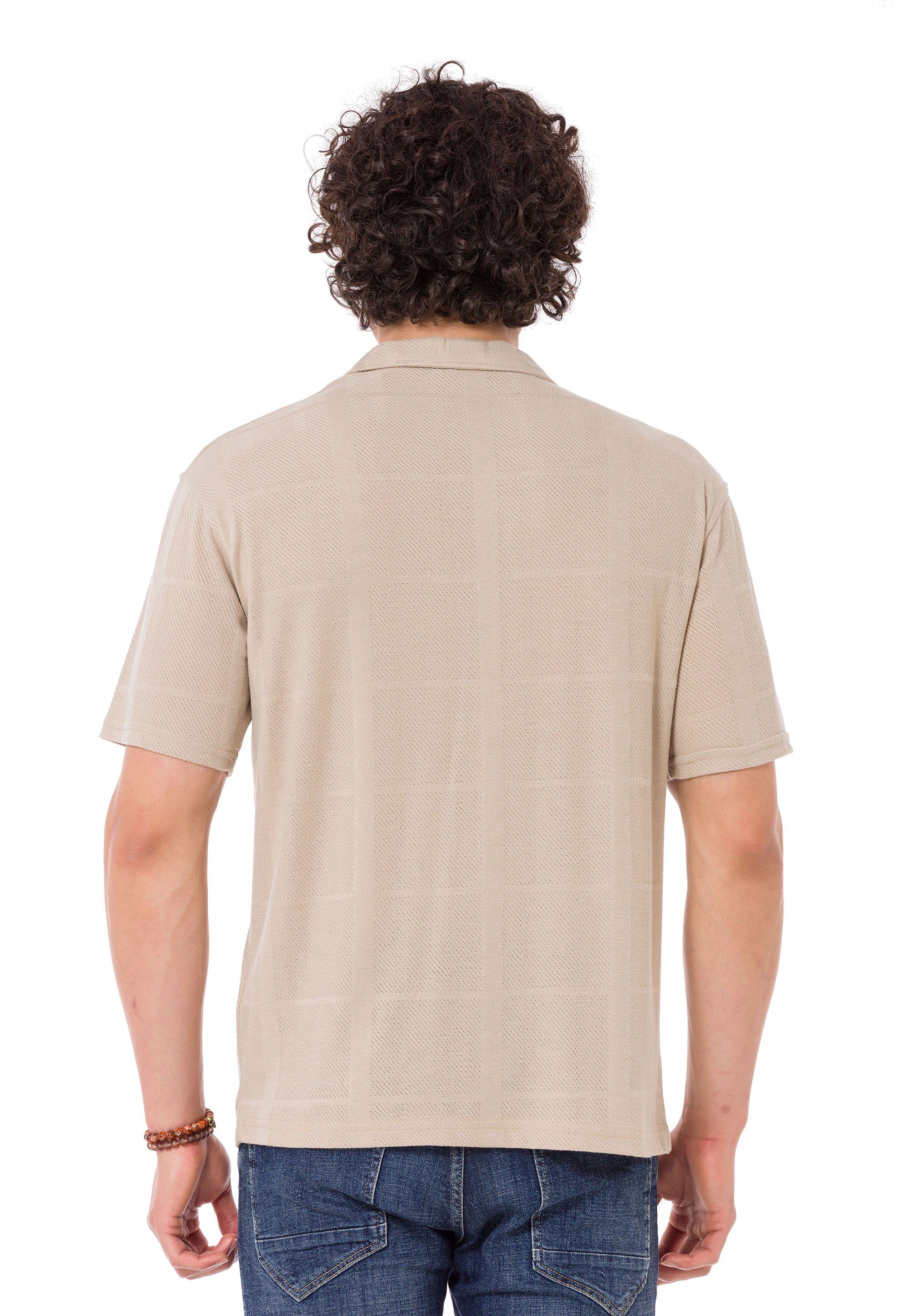 Wrexham gewebter mit Kurzarmhemd Struktur RedBridge weiß