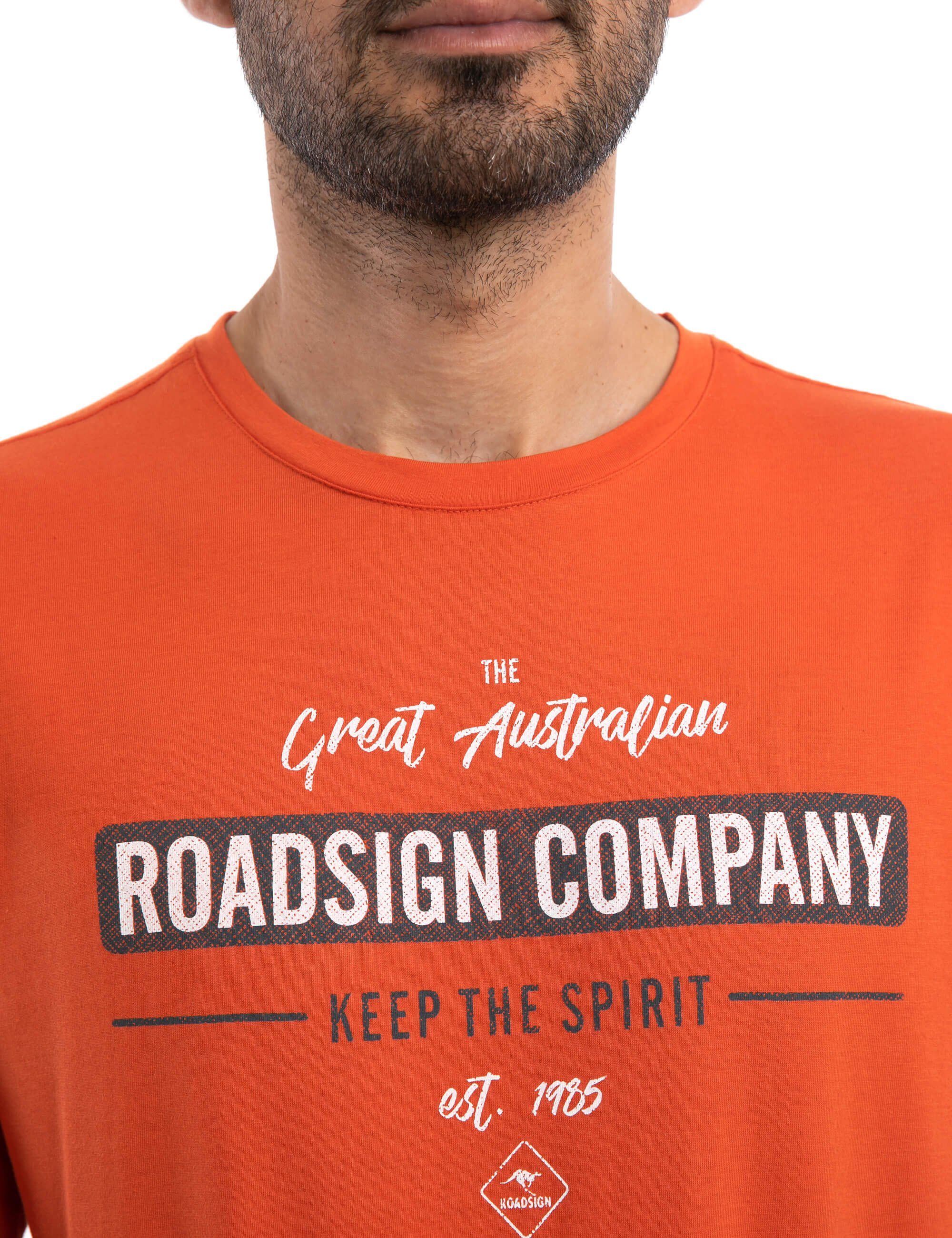 ROADSIGN australia Langarmshirt 1-tlg) Company mit (1, Orange Aufdruck RS