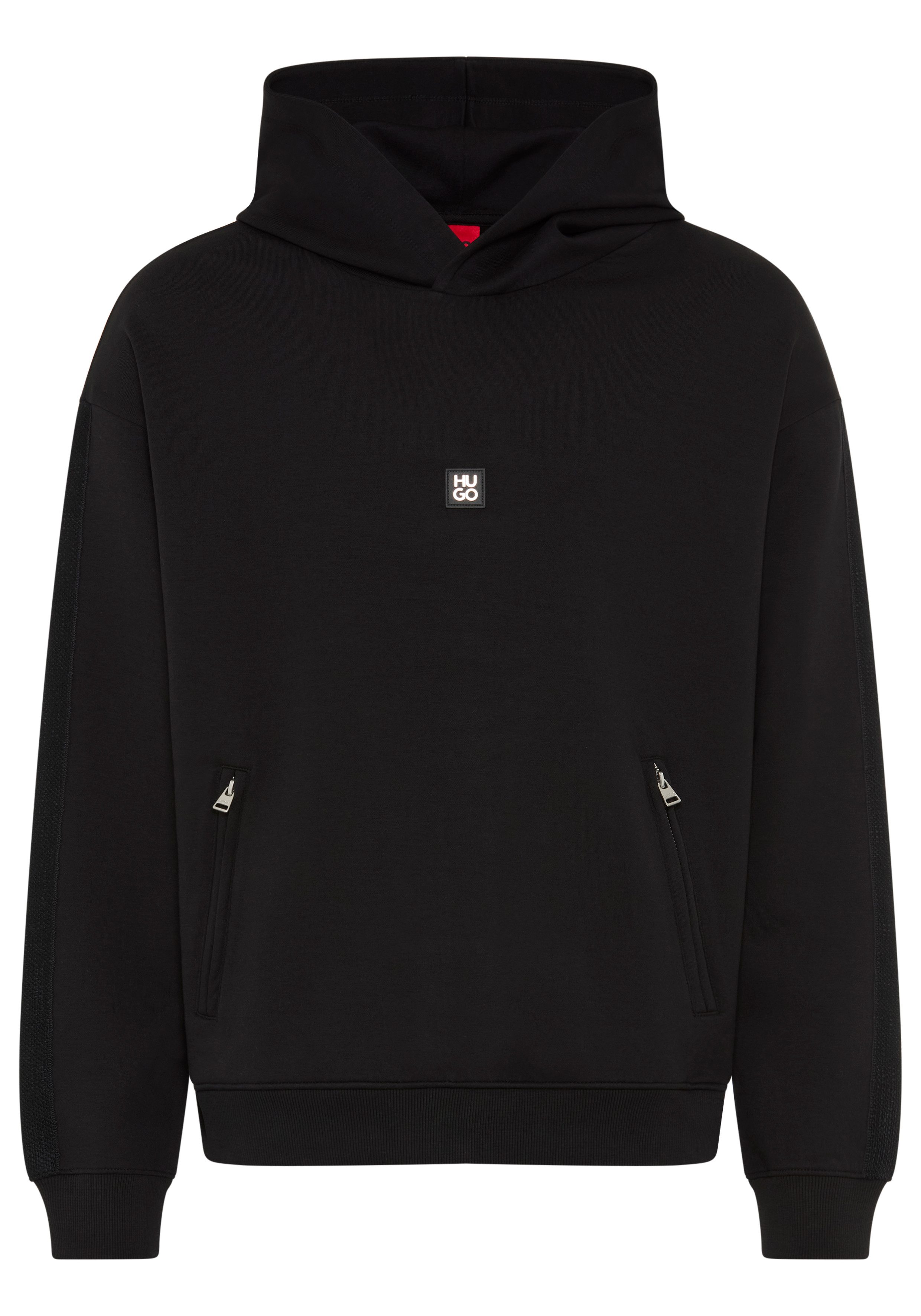 HUGO Kapuzensweatshirt Deryhood Kängurutasche, Relaxed Fit, Baumwoll-Mix