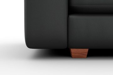 machalke® 4-Sitzer valentino, mit breiten Armlehnen, Füße Walnuss, Breite 266 cm