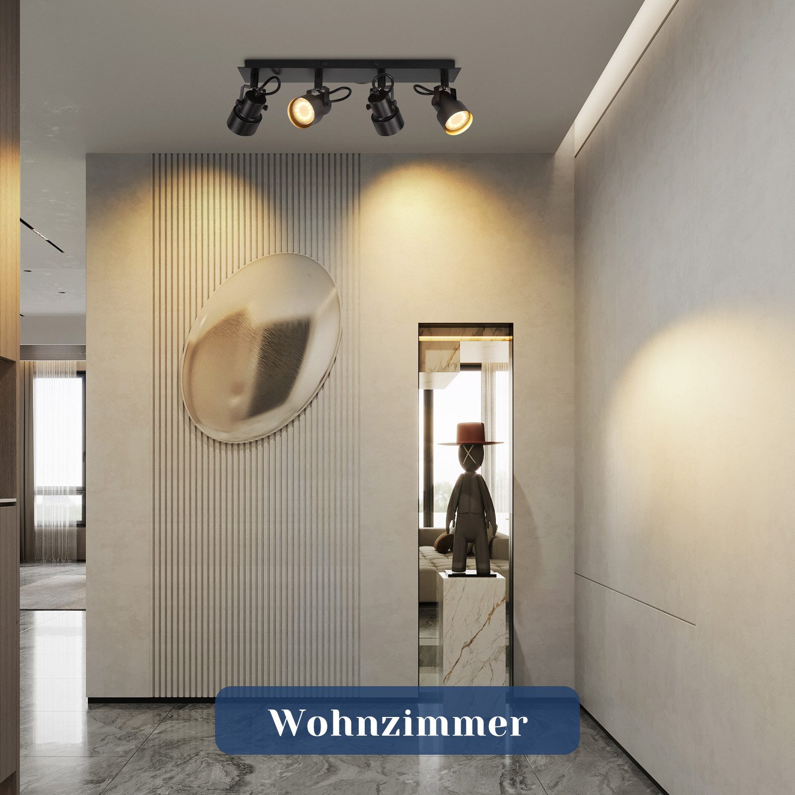 ZMH Deckenstrahler Schwarz - Vintage GU10 günstig online kaufen