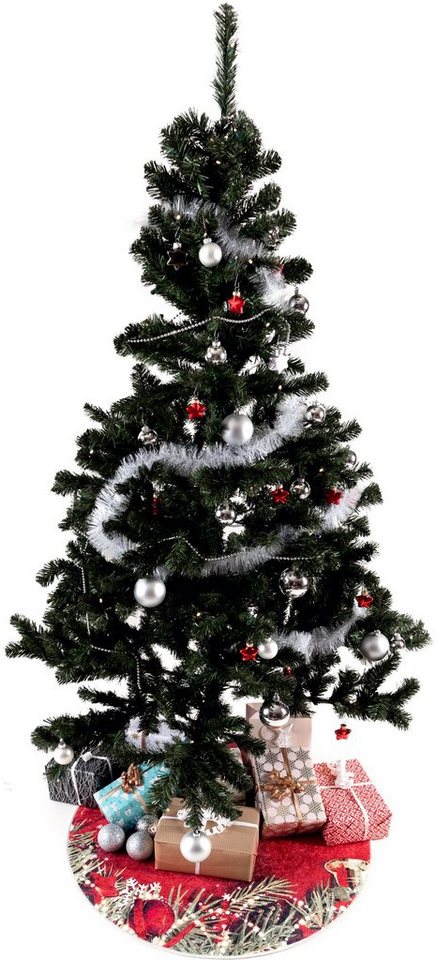 Teppich Christmas 1225, Sehrazat, rund, Höhe: 5 mm, Weihnachten, waschbar, Unterlage  Weihnachtsbaum