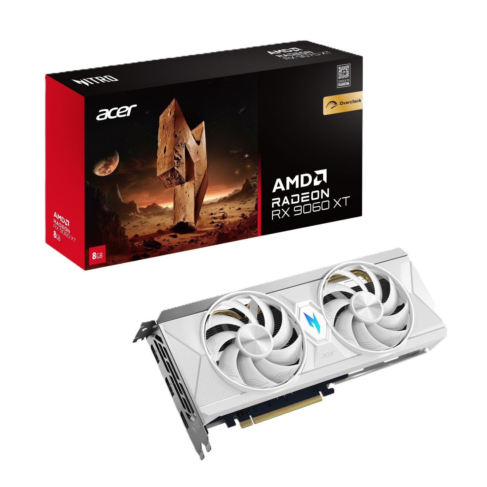 Acer Nitro AMD RX9060 XT OC 8GB WHITE Grafikkarte