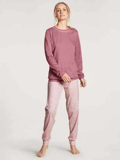 CALIDA Pyjama »Calida Damen Bündchenpyjama 40536 rosa« (1 Stück, 1 tlg., 1 Stück)