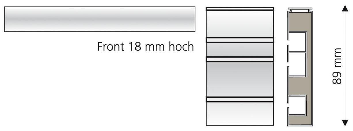 3-läufig, Vorhangschiene, verschraubt Fixmaß, Liedeco,