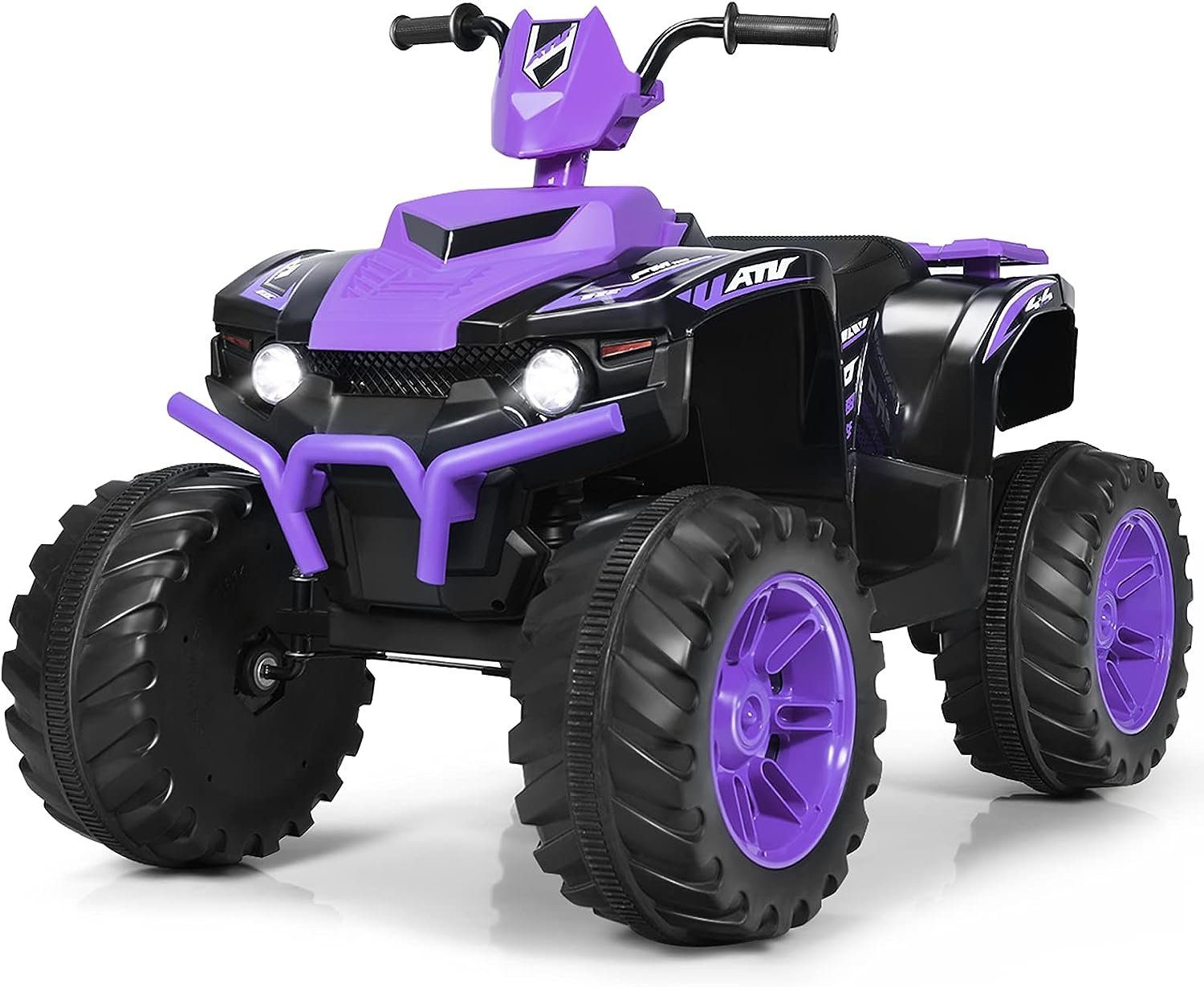 KOMFOTTEU Elektro-Kinderquad Quad Motorrad, mit LED Musik Hupe USB  Bluetooth Radio