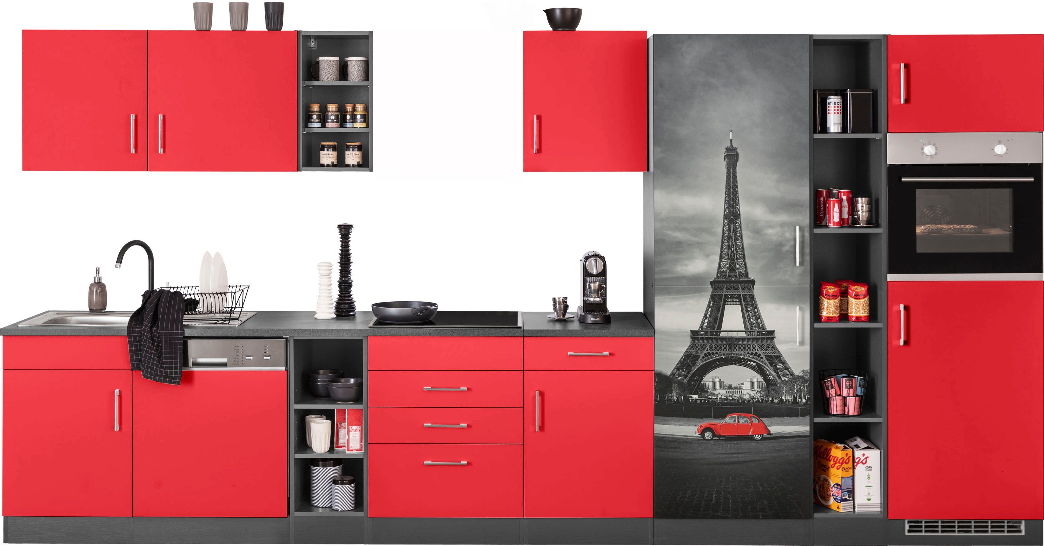 KOCHSTATION Кухниzeile KS-Paris, ohne E-Geräte, Breite 400 cm