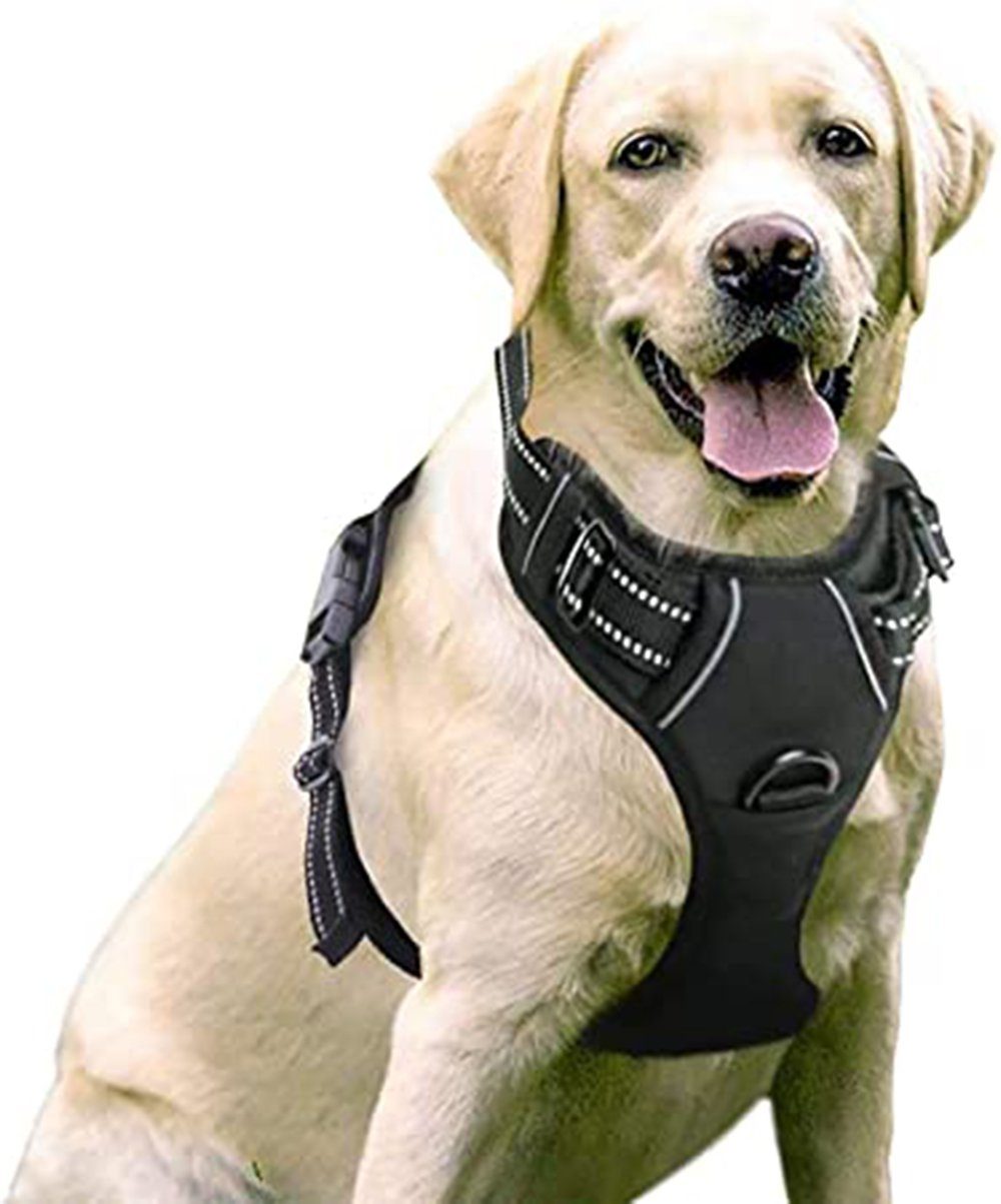 Housruse Hunde-Geschirr Hundegeschirr, verstellbarer Brustgurt für Hunde,  Anti-Zug-Geschirr, reflektierende Hundeweste, einfache Steuerung, bequem,  atmungsaktiv