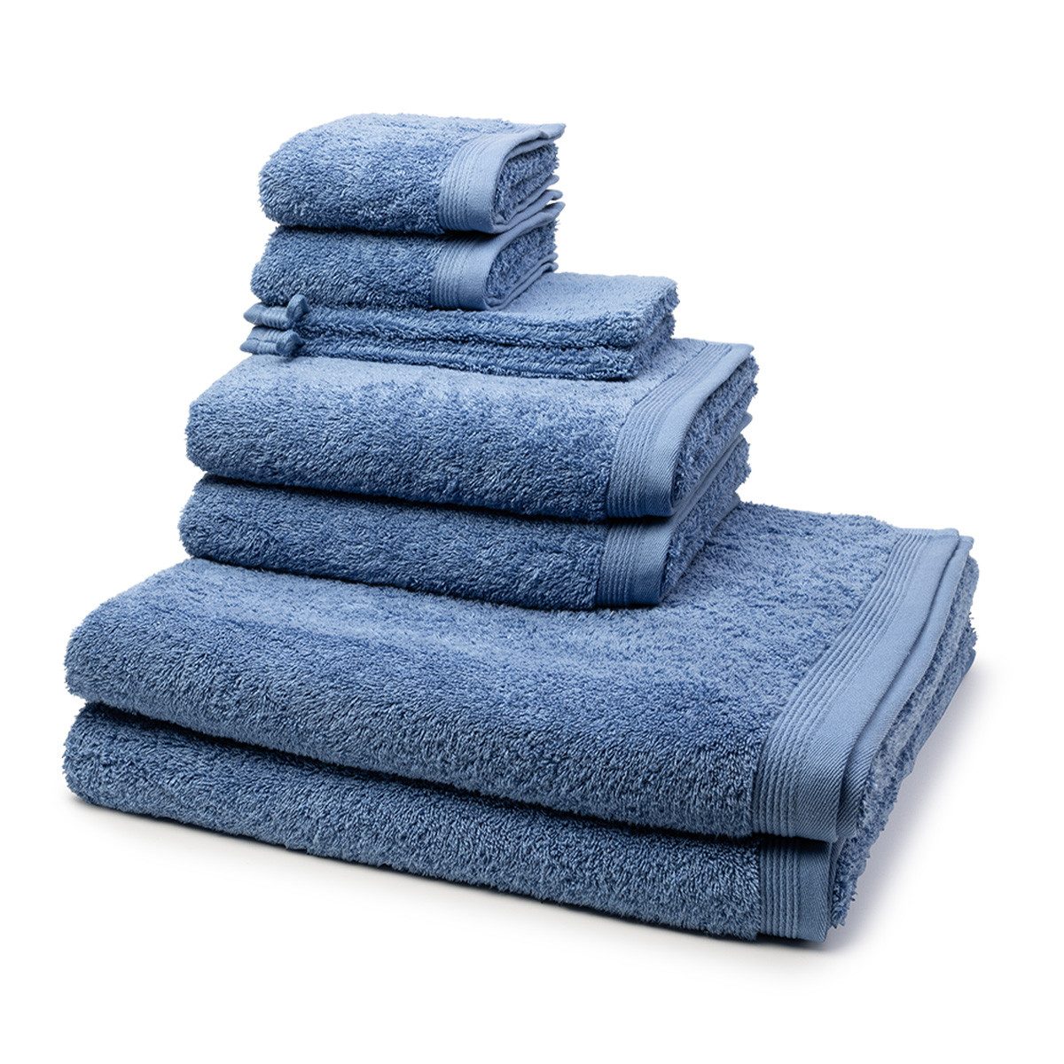 Möve Handtuch Set Superwuschel, Walkfrottee (Spar-Set, 8-St), 2 X Wasch- 2 X Gäste- 2 X Dusch- 2 X Handtuch im Set - Baumwolle