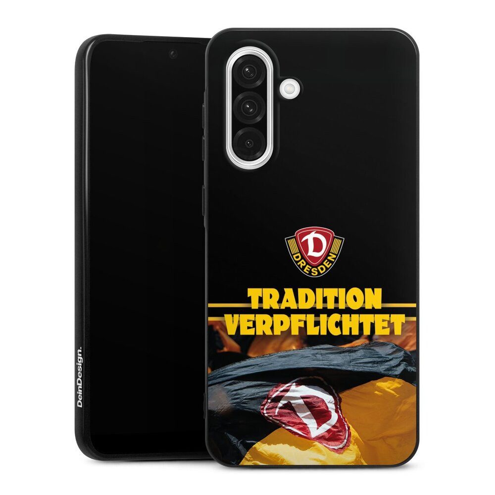 DeinDesign Handyhülle SG Dynamo Dresden Fanartikel SGD Tradition Verpflichtet Dynamo Dresden, Samsung Galaxy A56 5G Silikon Hülle Bumper Case Handy Schutzhülle