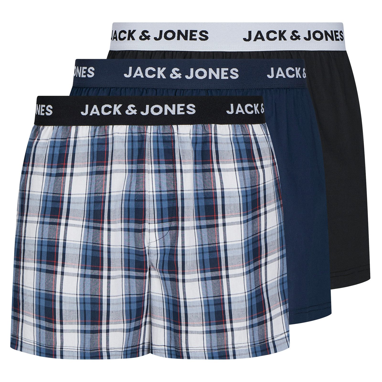Jack & Jones PlusSize Boxershorts Jack&Jones Boxershorts 3er-Pack navy/schw günstig online kaufen