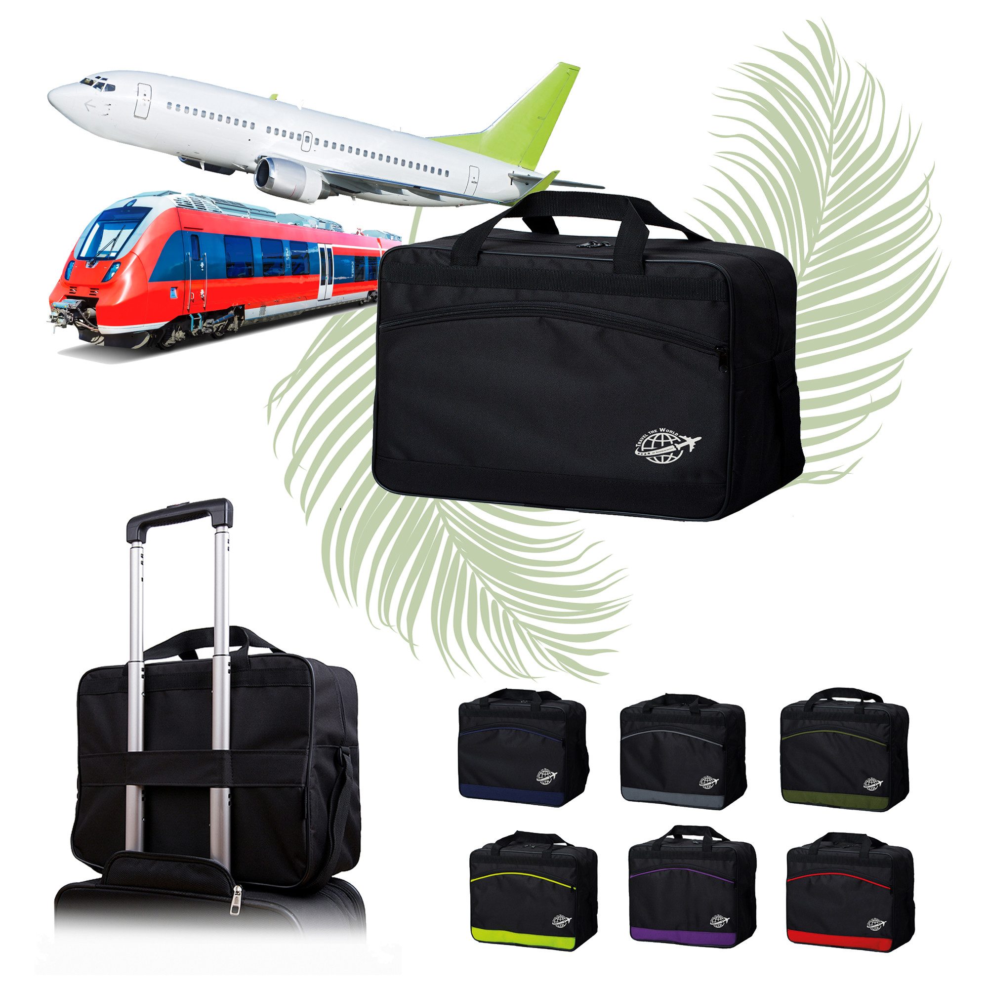 BambiniWelt by Rafael K. Reisetasche Handgepäck Boardgepäck Bordcase 40x20x25 40x30x20 Ryanair Wizzair (M1), wasserabweisend