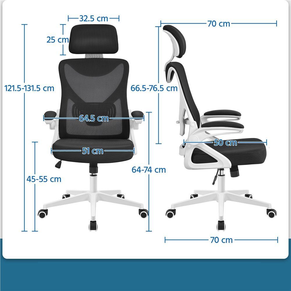 Yaheetech Drehstuhl, Bürostuhl Ergonomisch, Schreibtischstuhl mit günstig online kaufen