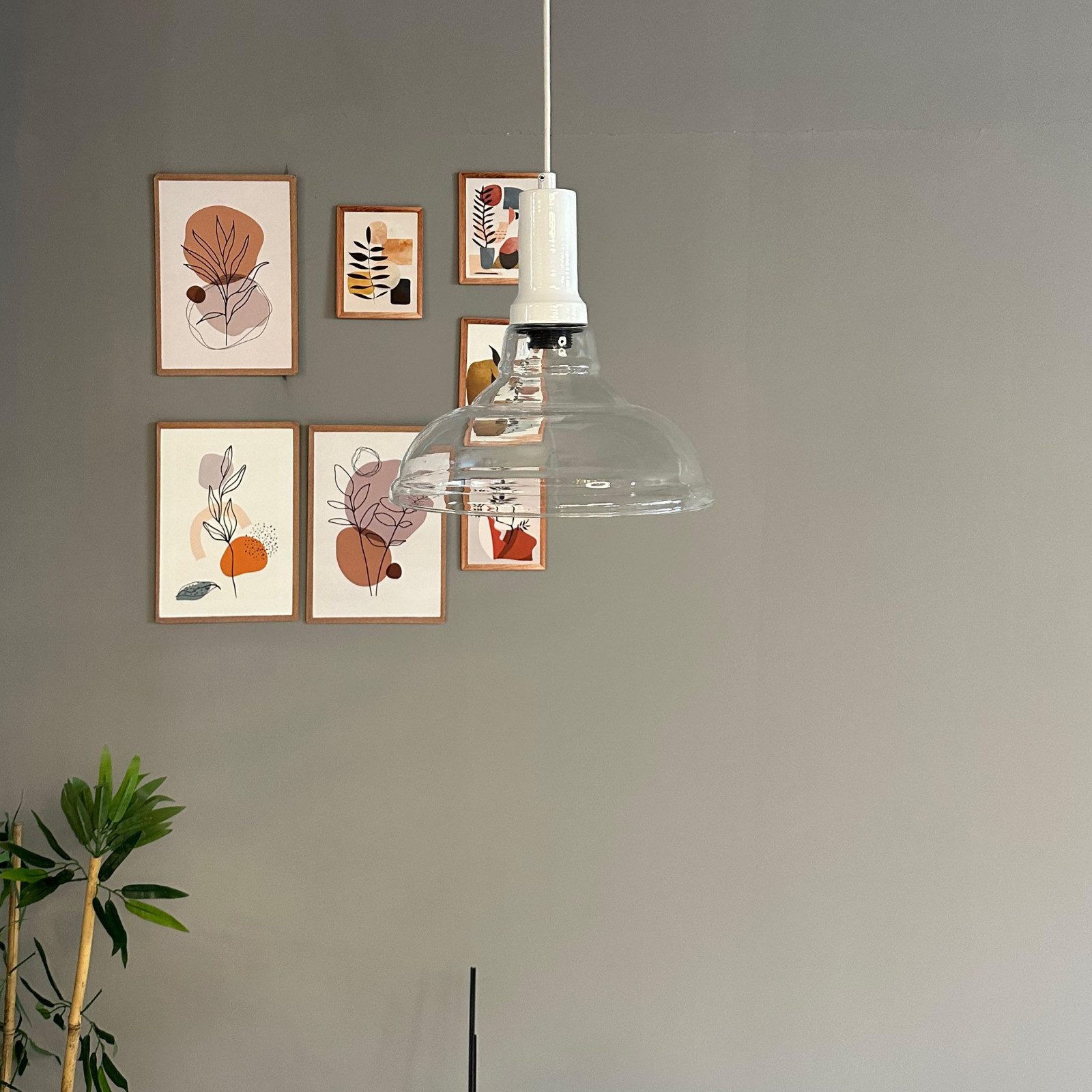 Bamyum Pendelleuchte Vishi Einzelner Glas-Kronleuchter Retro Pendelleuchte, günstig online kaufen