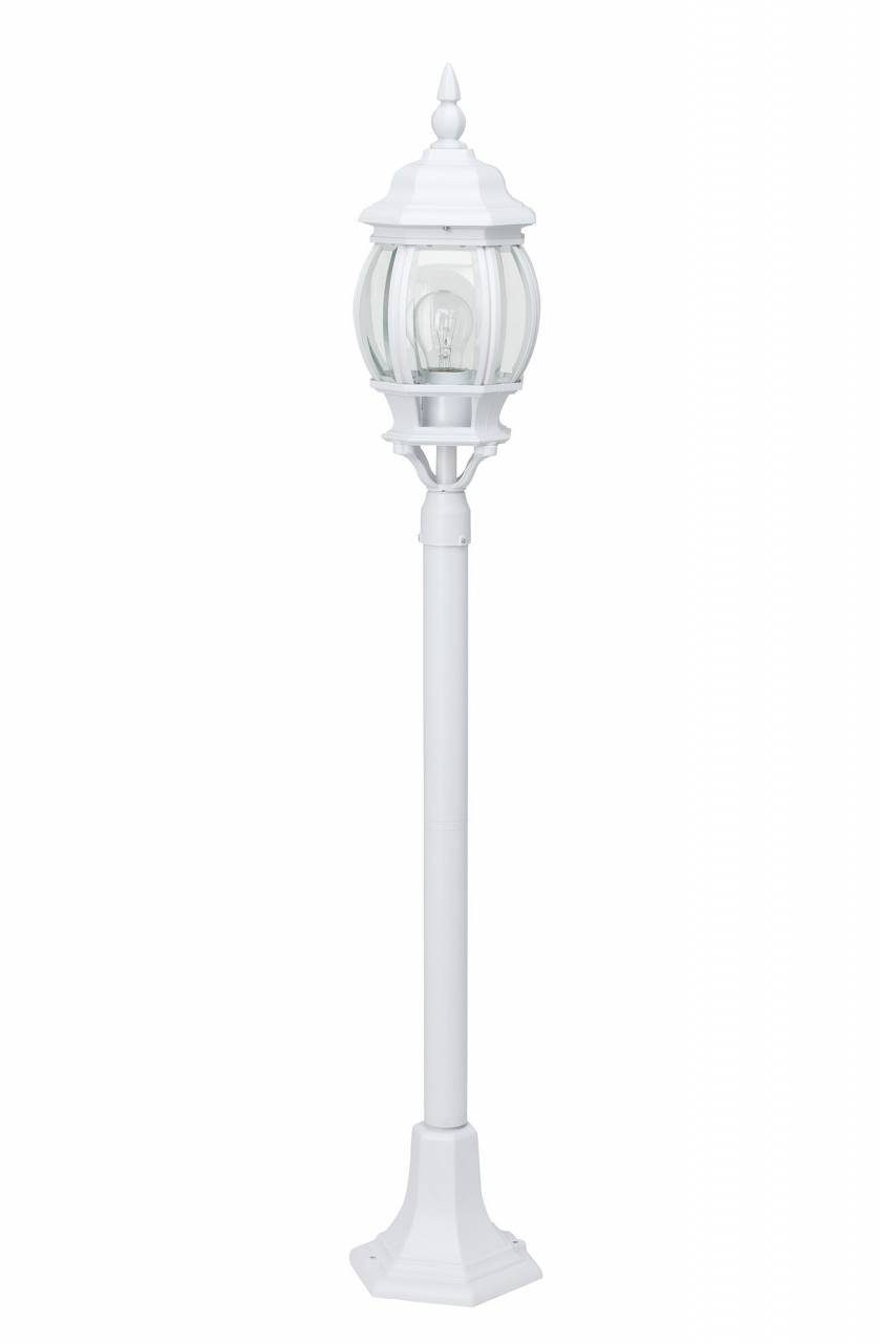 Außenstandleuchte Brilliant geeignet Lampe für A60, Istria, 60W, 1x E27, Außen-Stehlampe N weiß Istria