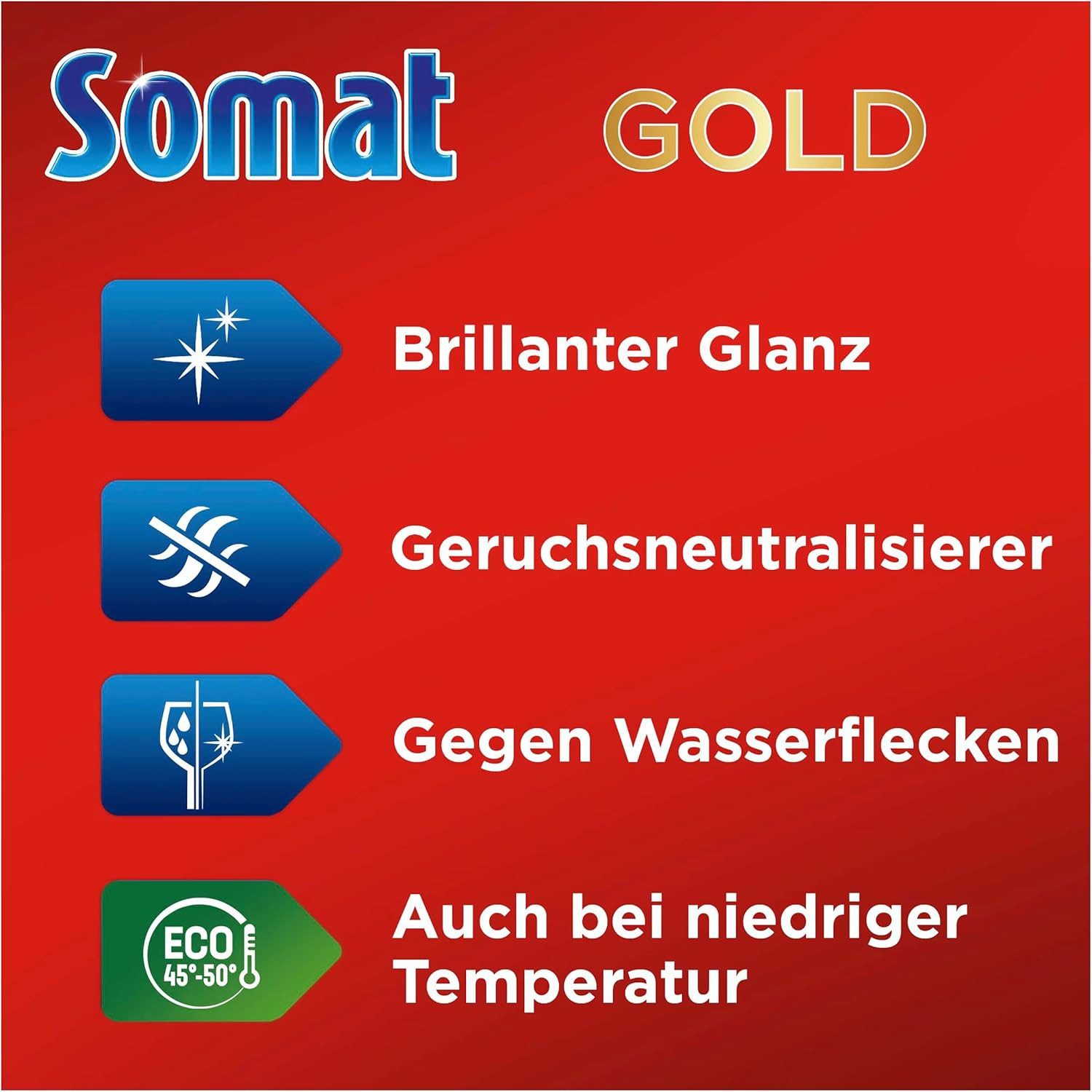 Somat Somat Gold Spülmaschinen Tabs (82 Tabs) Spülmaschinentabs (1-St. Geschirrspül Tabs für strahlend sauberes Geschirr)