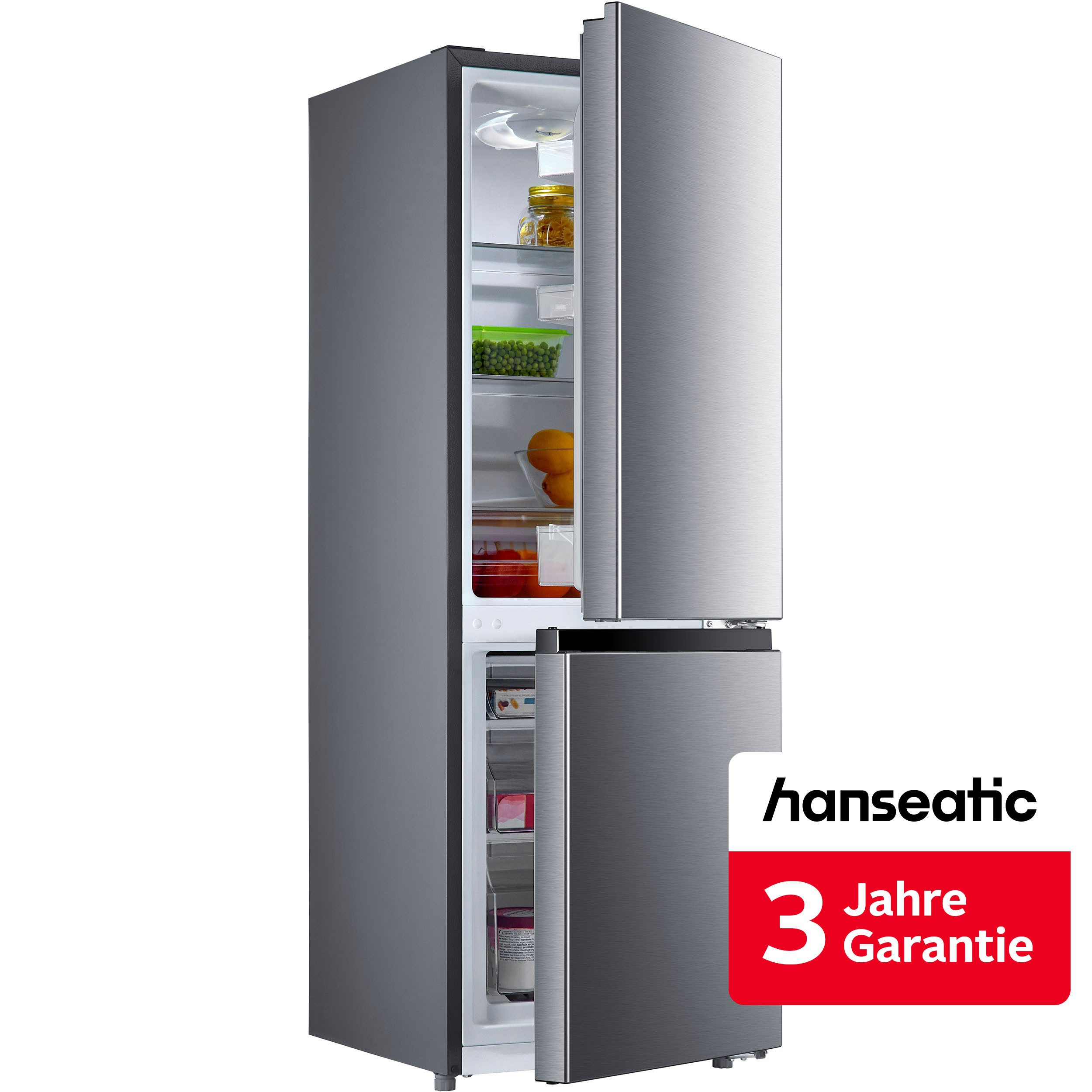 Hanseatic Kühl-/Gefrierkombination HKGK14349BI, 143 cm hoch, 49,5 cm breit, inkl. 3 Jahre Herstellergarantie