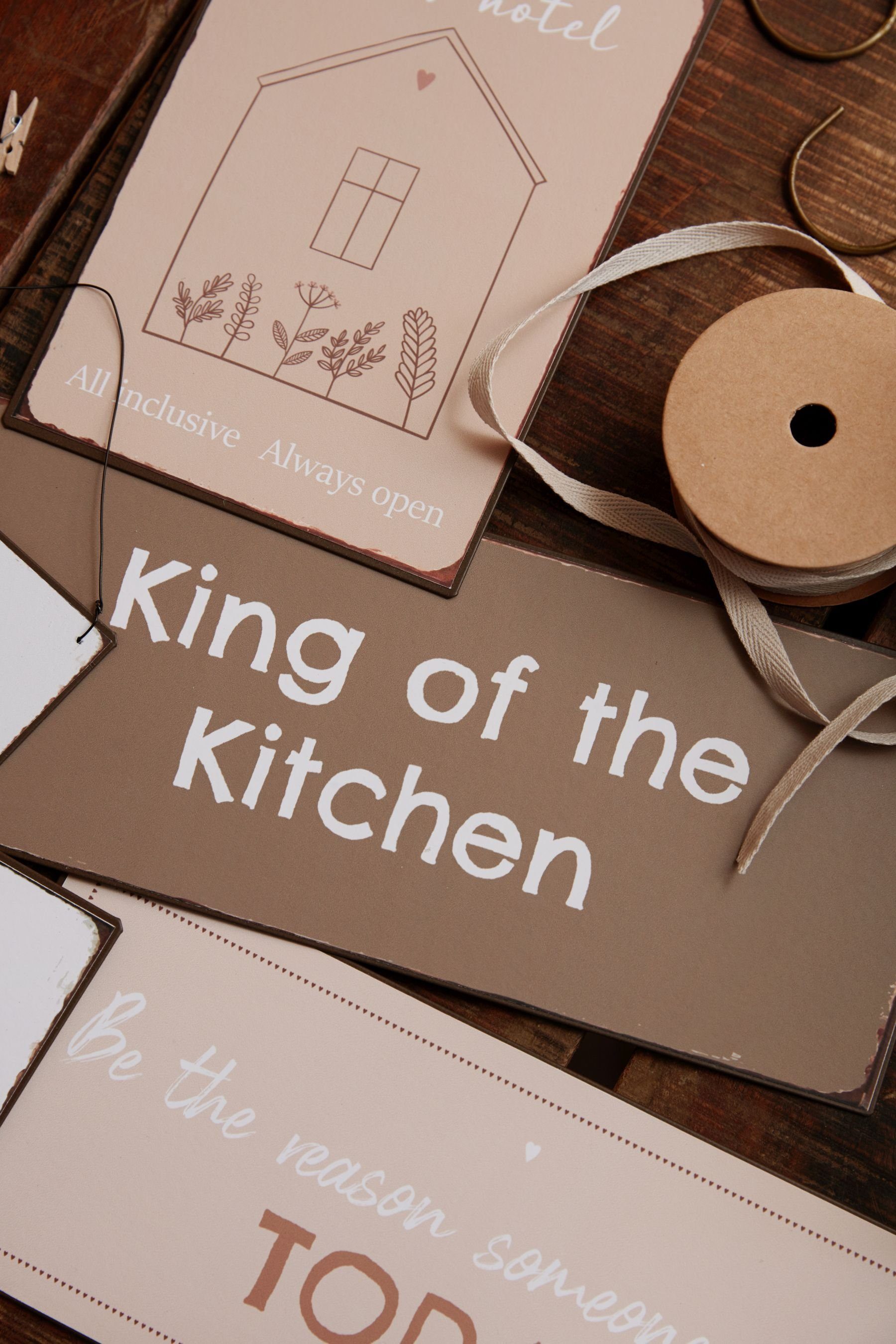 Ib Laursen Metallschild Ib Laursen - Schild Blechschild Metallschild "King of the Kitchen"