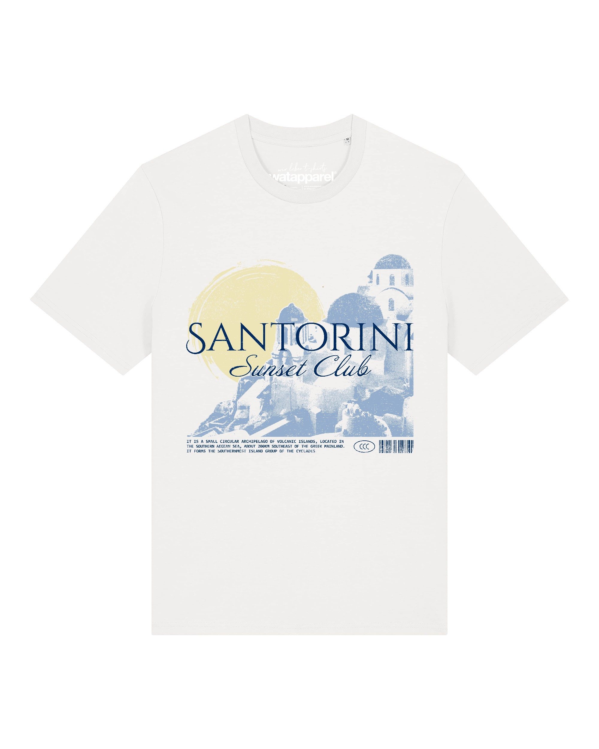 wat? Apparel T-Shirt Santorini Sunset Club