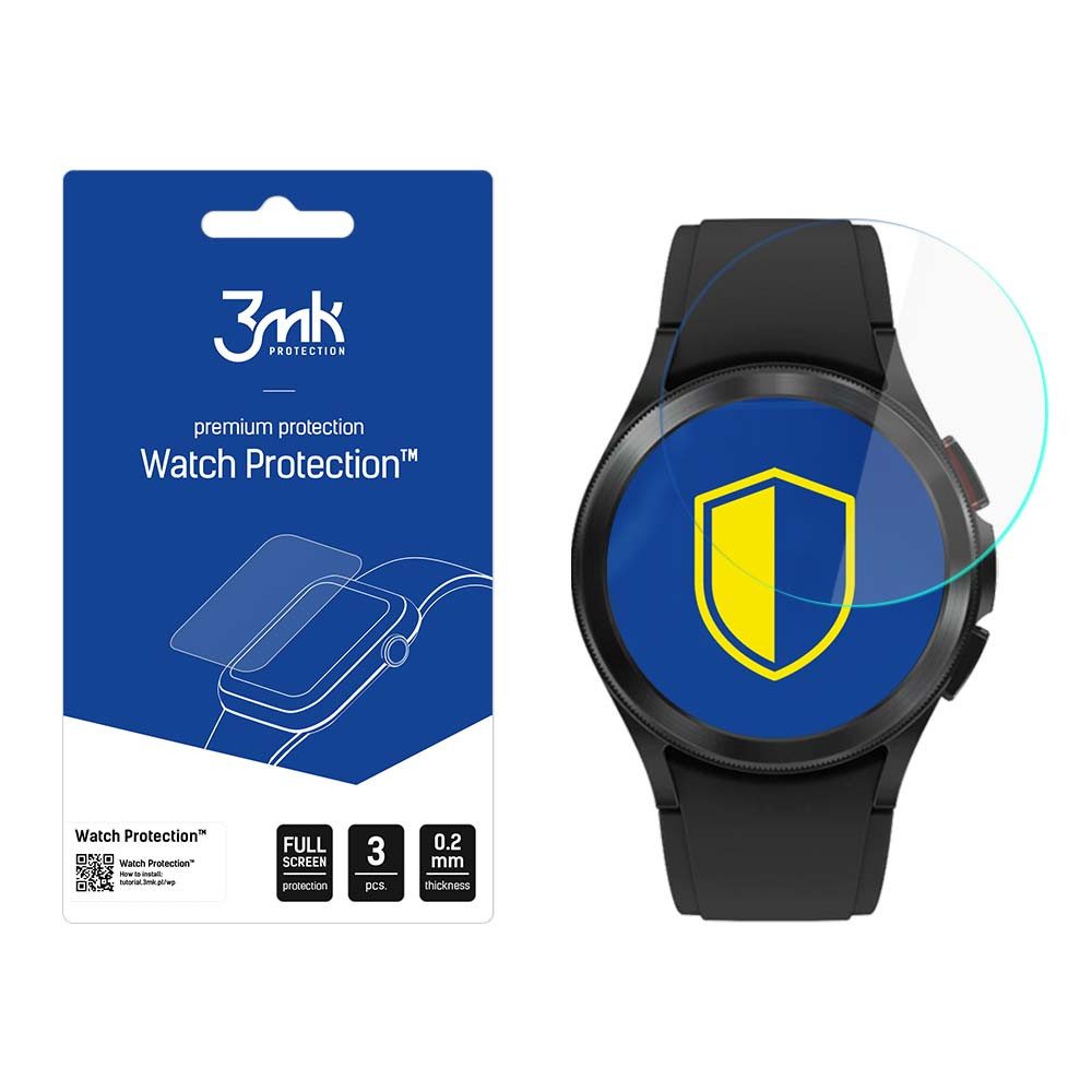 3MK Displayschutzfolie Bildschirmschutz Uhrenschutz Watch Spar-Set, 3-tlg., 0,2 mm dünn flexibel, 3er-Set, 0,2 mm, Kante-zu-Kante, 250% stärker