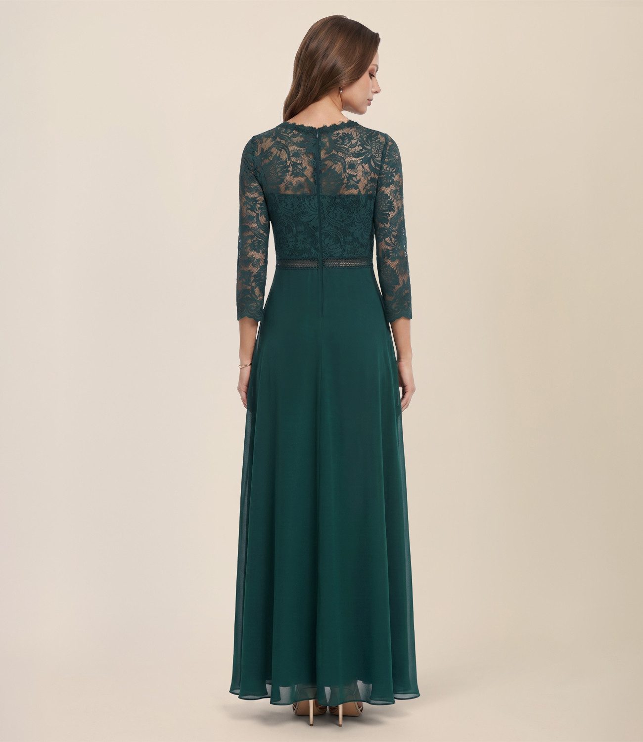 Apart Abendkleid aus Spitze und Chiffon