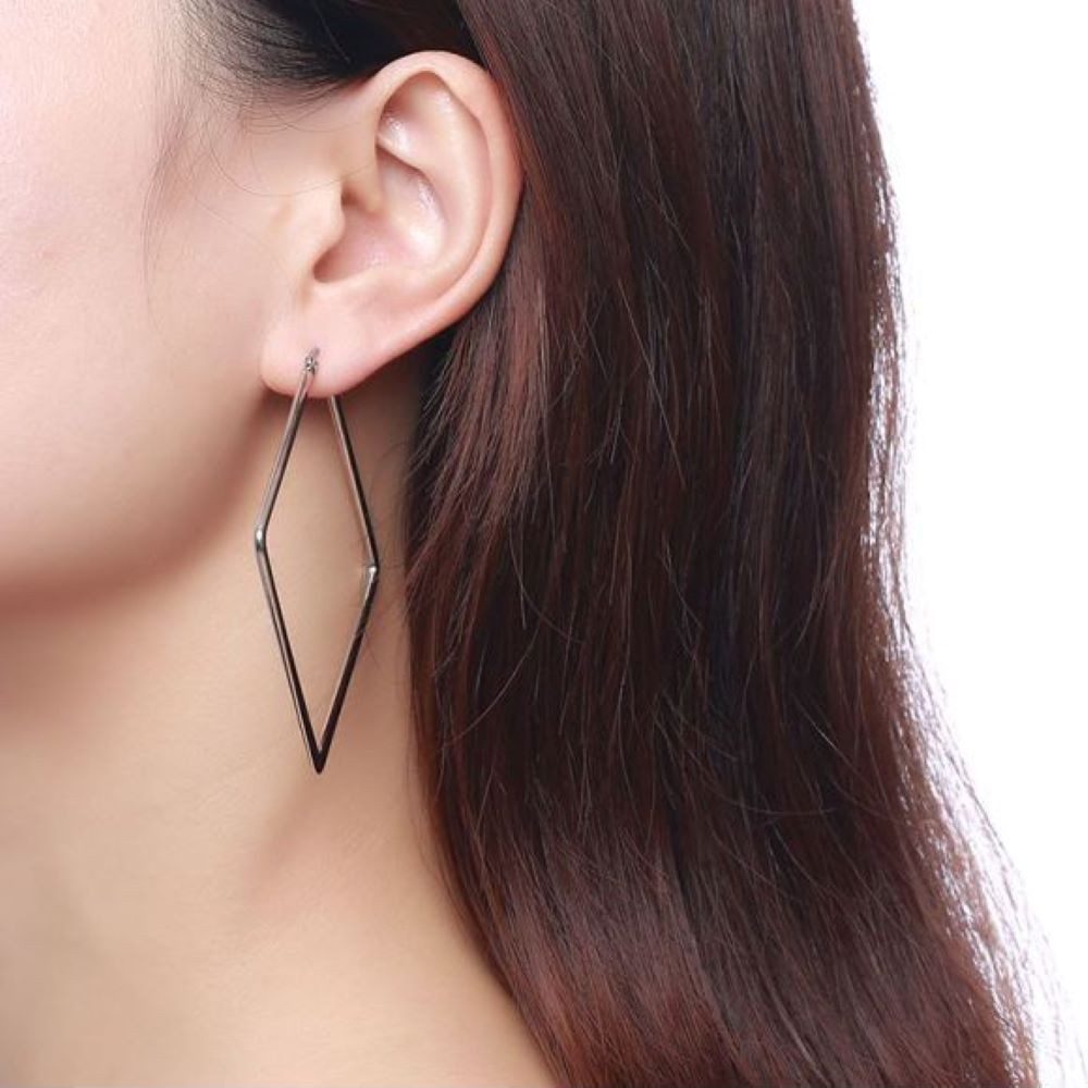 Kingka Paar Creolen Square Hoop Creolen viereckige Creolen Ohrringe Edelsta günstig online kaufen