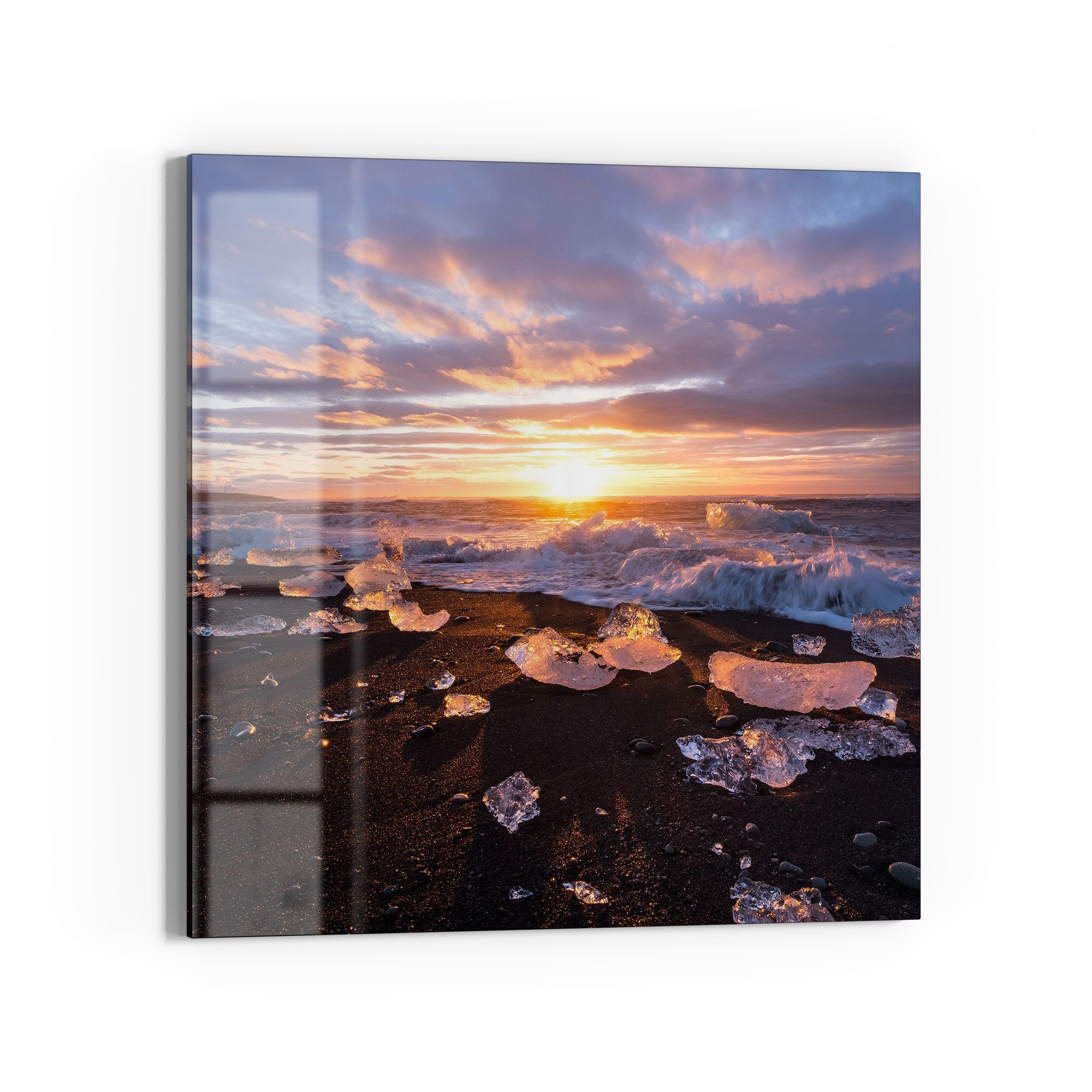 DEQORI Magnettafel 'Diamantstrand', Whiteboard Pinnwand beschreibbar