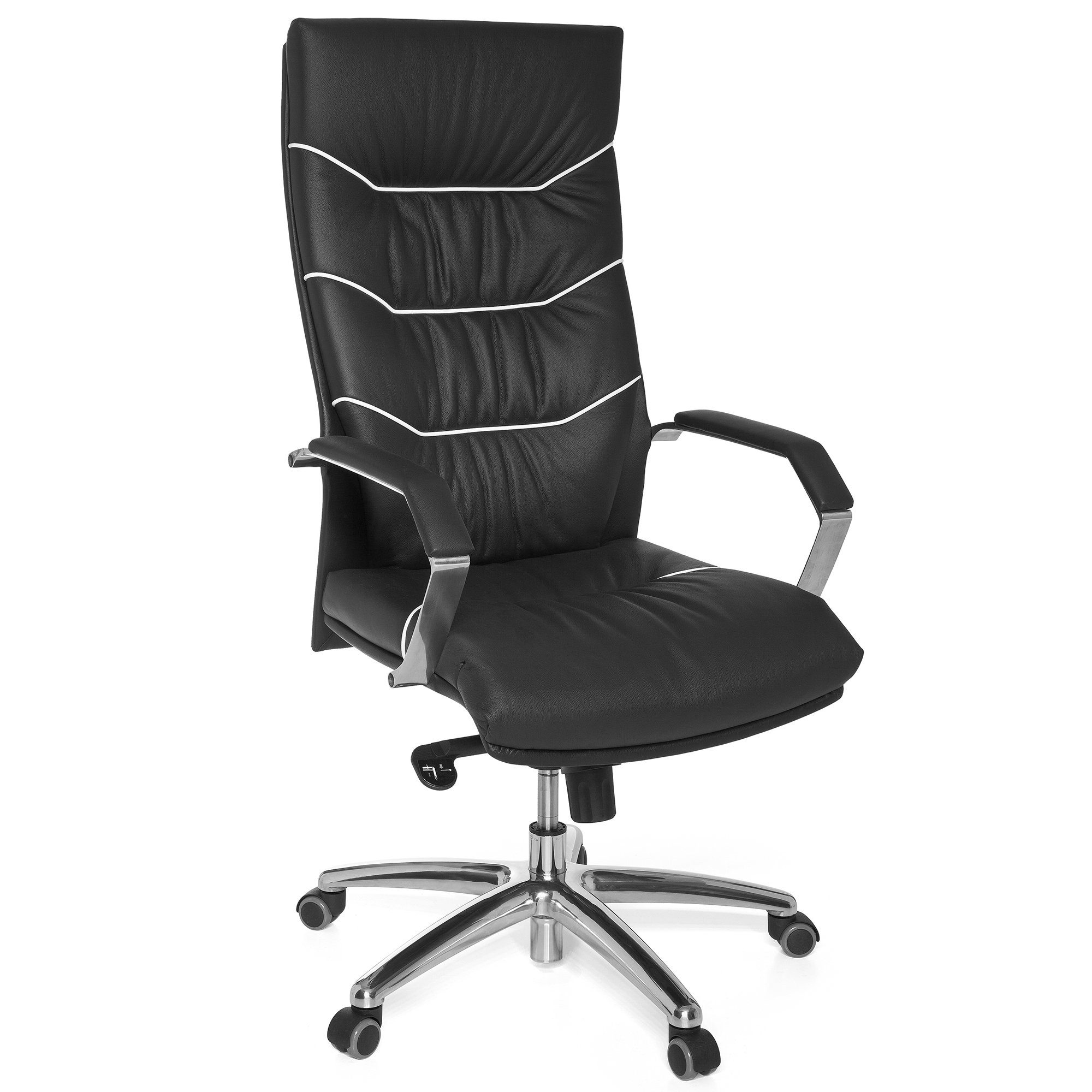 FINEBUY Chefsessel FB36188 (Echtleder schwarz bis günstig online kaufen