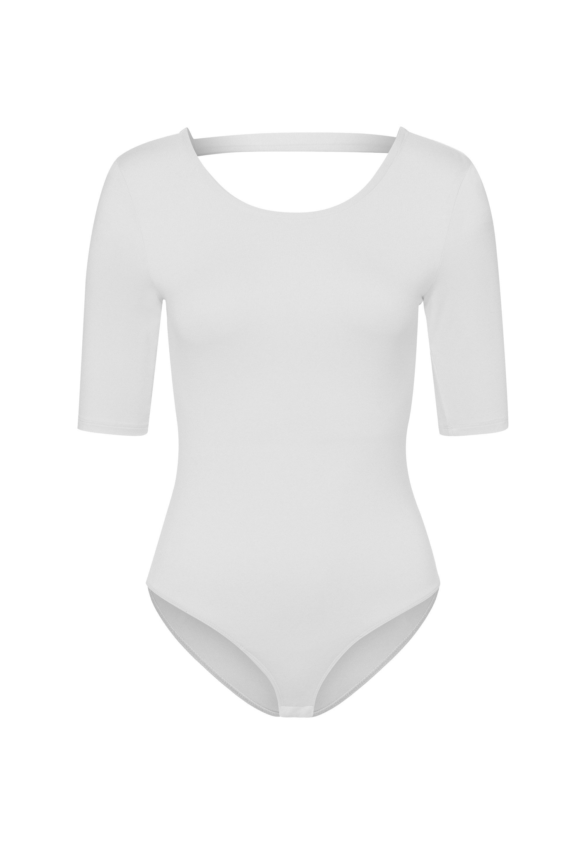 Les Lunes Body Charlotte LENZING™ ECOVERO™, halblange Ärmel, tiefer Ausschnitt, Slip Passform