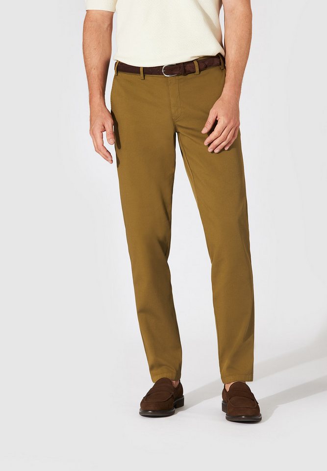 Hiltl Chinos Tamo Chino Hose Herren Slim Fit Stretch Baumwolle, oliv, 48 Premium Baumwollhose, leichte Sommerhose, Chino für Büro und Freizeit