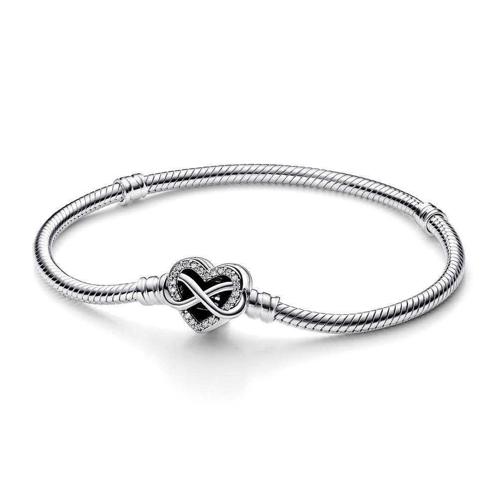 Pandora Charm-Armband PANDORA Moments Armband Unendlichkeit Herz aus Sterlingsilber