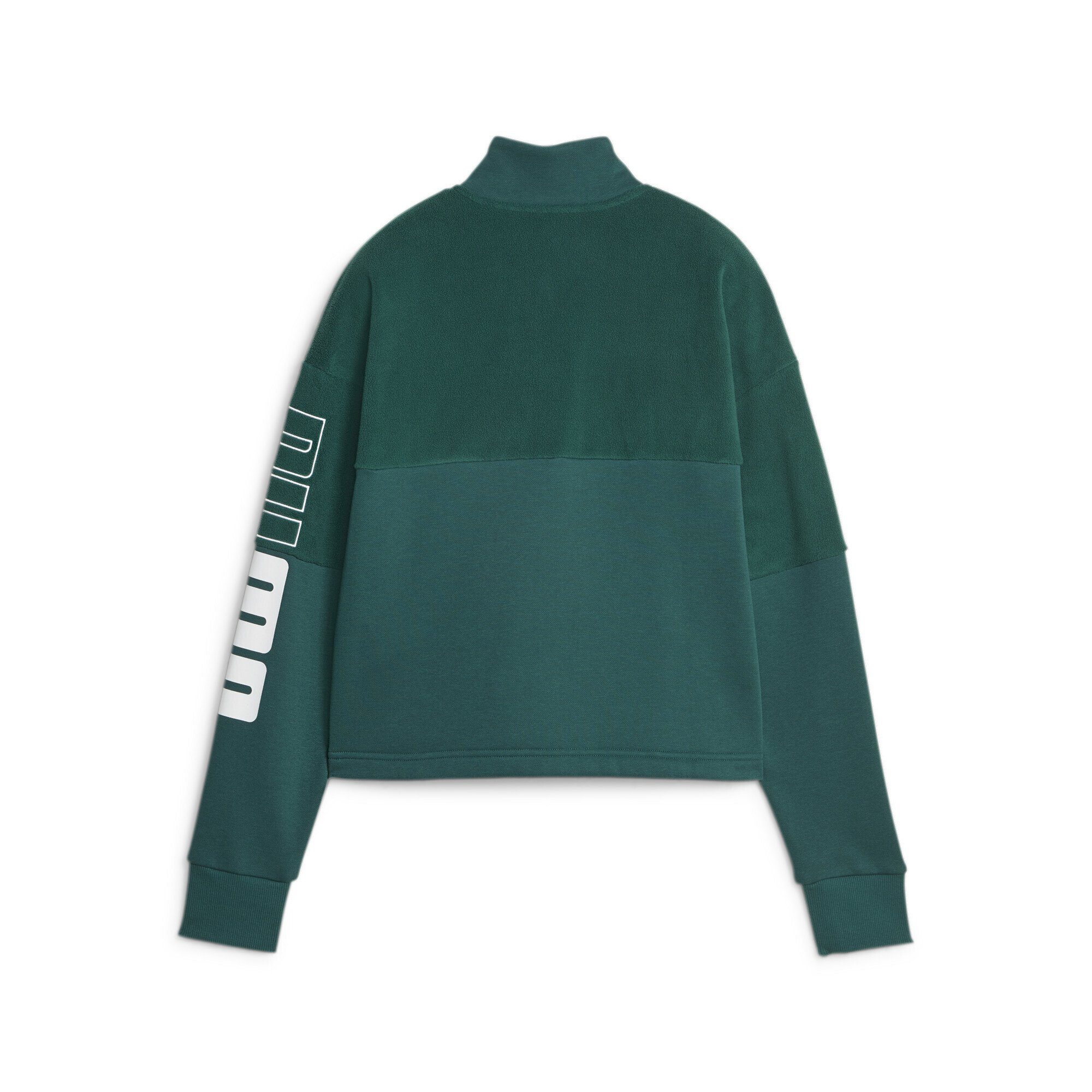 PUMA Sweatshirt PUMA POWER Colourblock Green Damen Sweatshirt Malachite