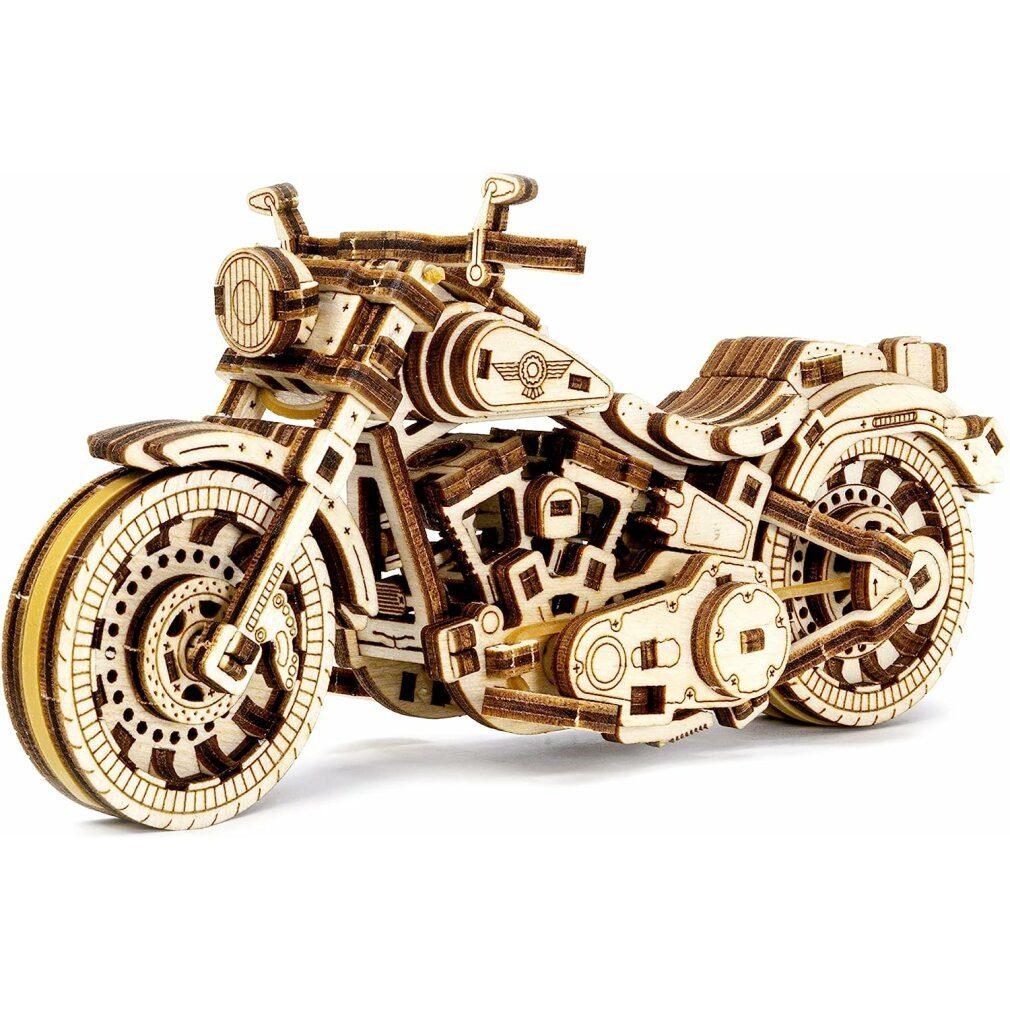 Wooden City Puzzle 3D-Puzzle Motorrad Cruiser V-Twin 168 Teile, Puzzleteile