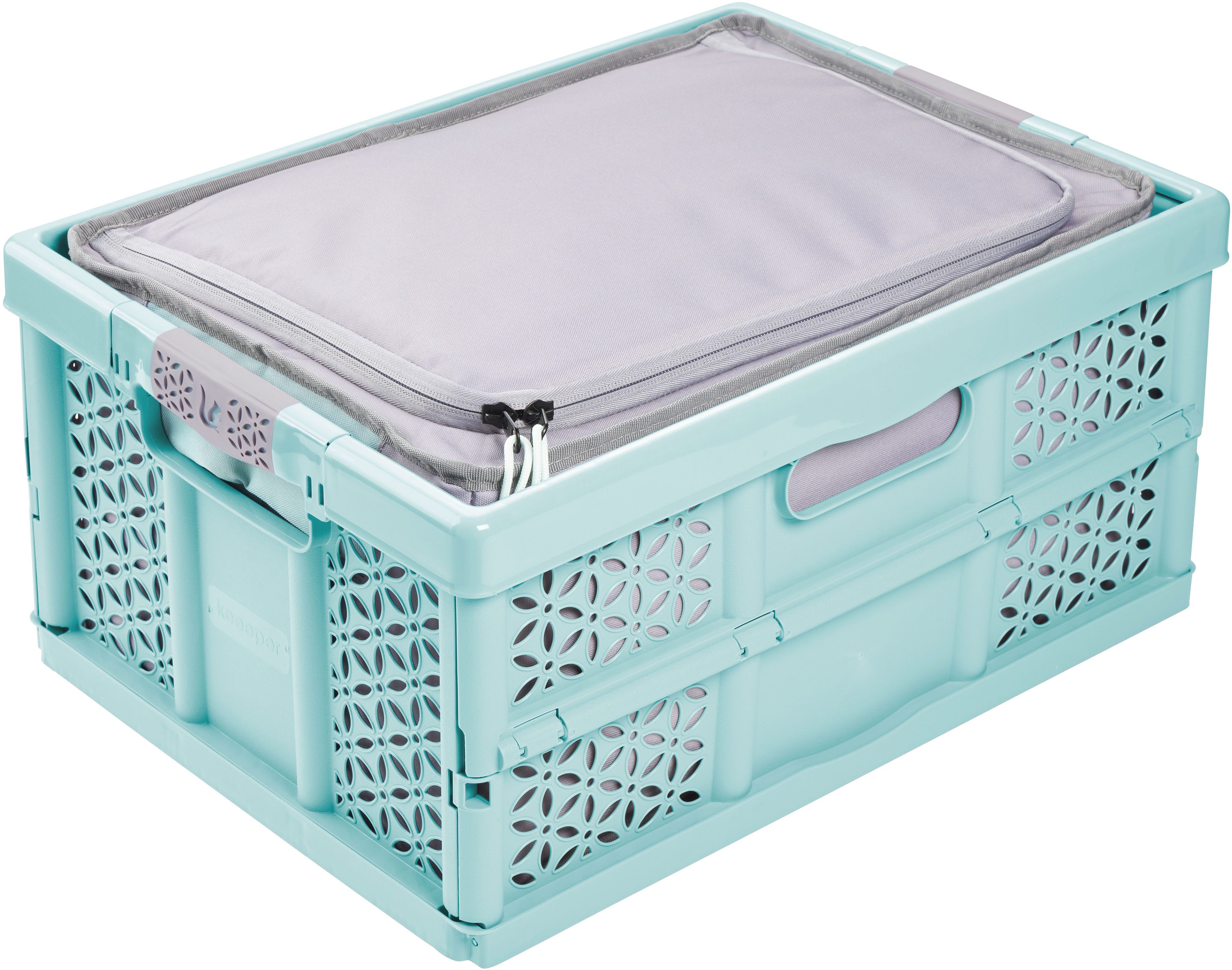keeeper Klappbox lea 32l und faltbarere Isoliertasche nea 29l, 32 l, Soft-Touch-Griffe, zusammenklappbar, wasserabweisend