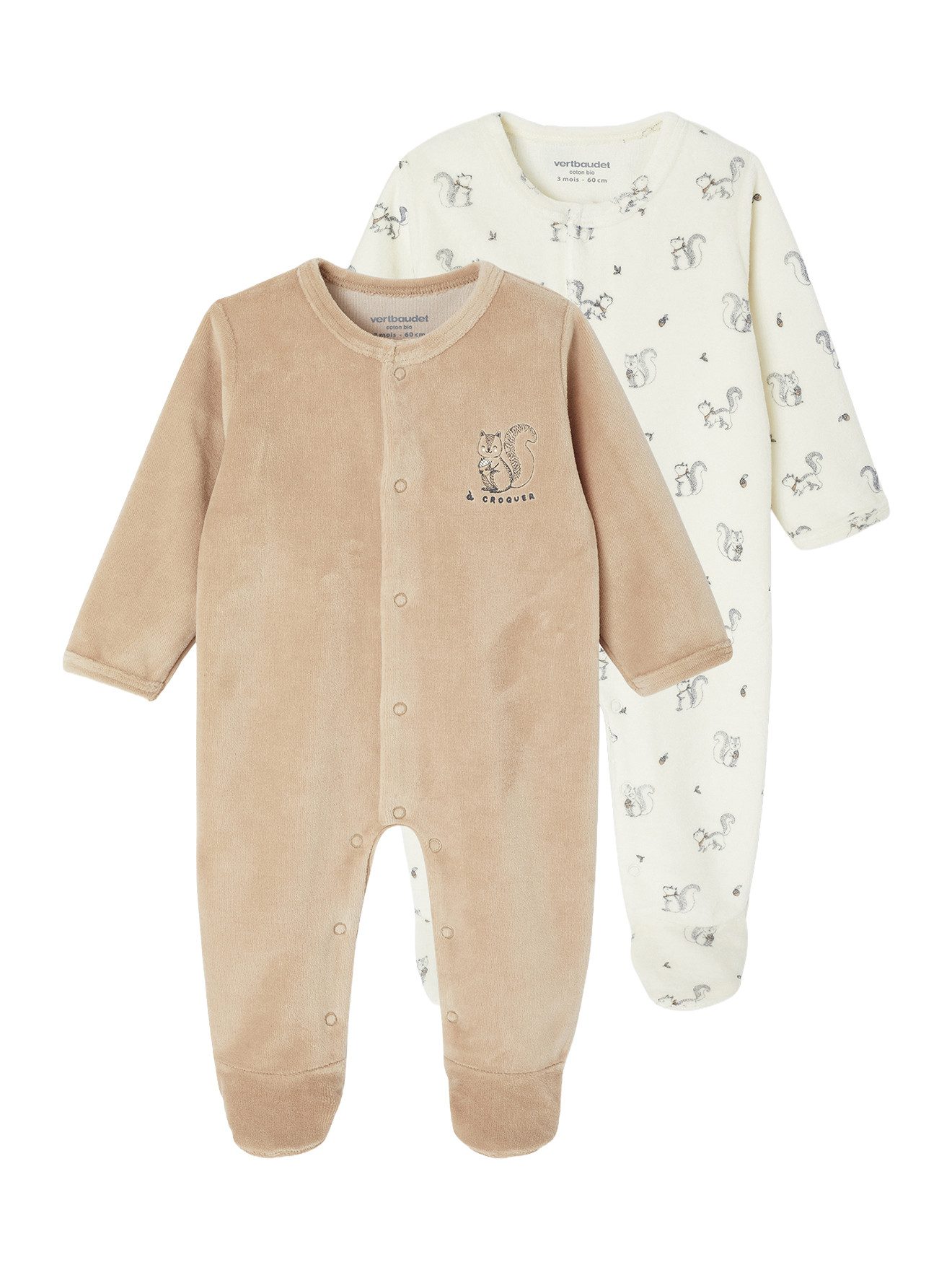 Schlafoverall Bio-Kollektion: Baby Strampler aus Samt