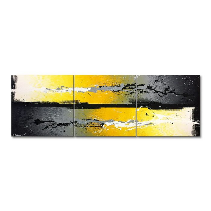 WandbilderXXL XXL-Wandbild Electric Storm 210 x 70 cm Abstraktes Gemälde handgemaltes Unikat