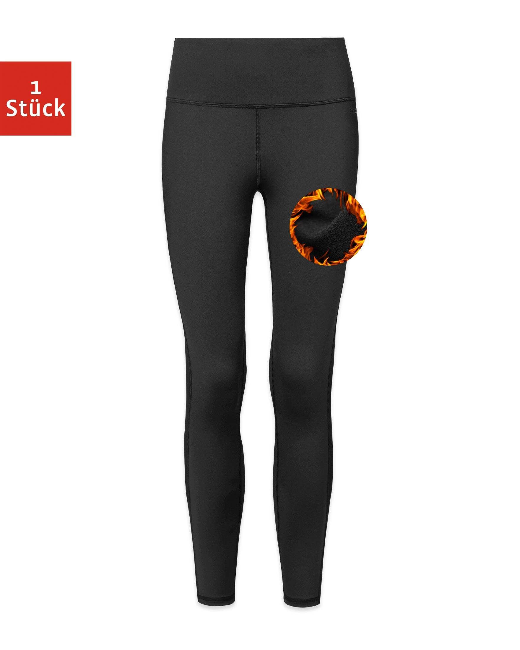 SNOCKS Highwaist Leggings Thermoleggings Damen (1-tlg) von innen gepeached und mit praktischem Schlüsselfach