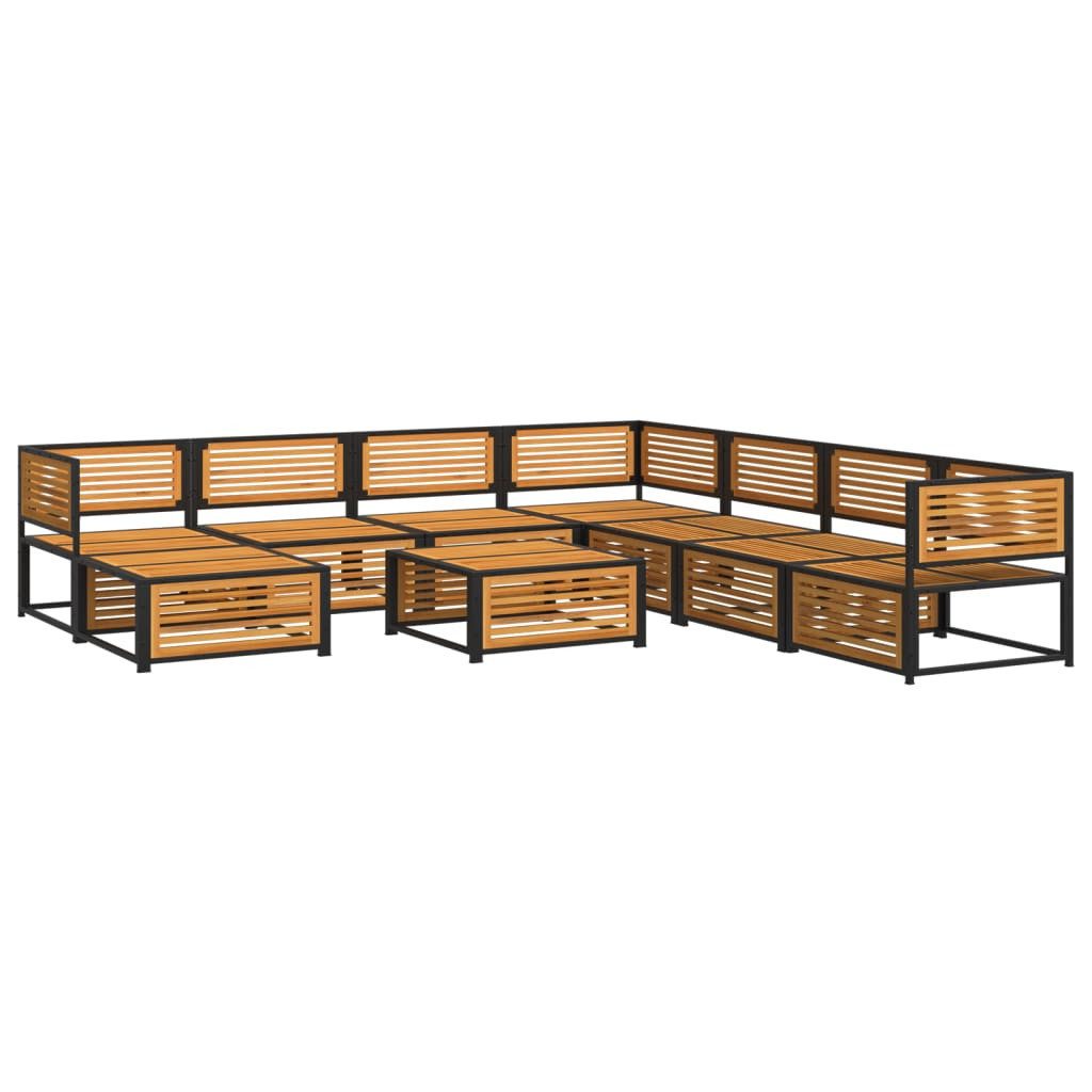 vidaXL Gartenlounge-Set 9-tlg. Garten-Sofagarnitur mit Kissen günstig online kaufen