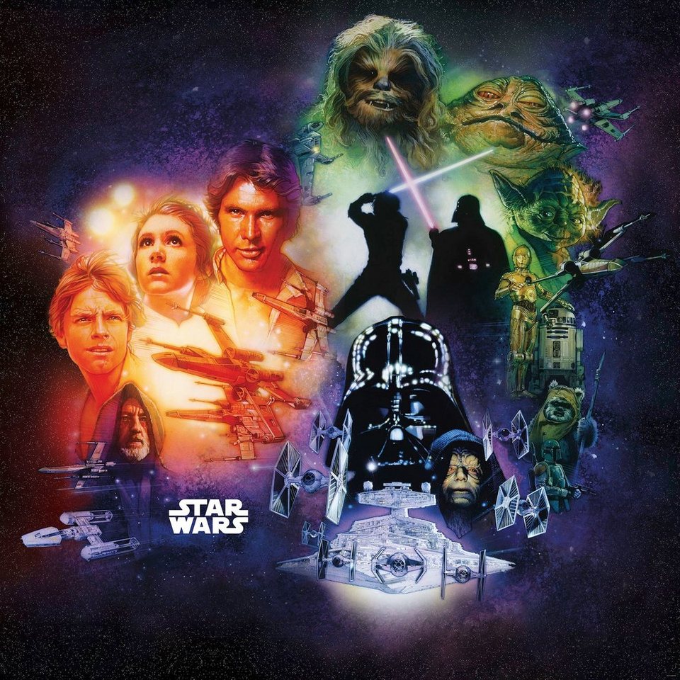 Komar Vliestapete Star Wars Classic Poster Collage, 250x250 cm (Breite x  Höhe)