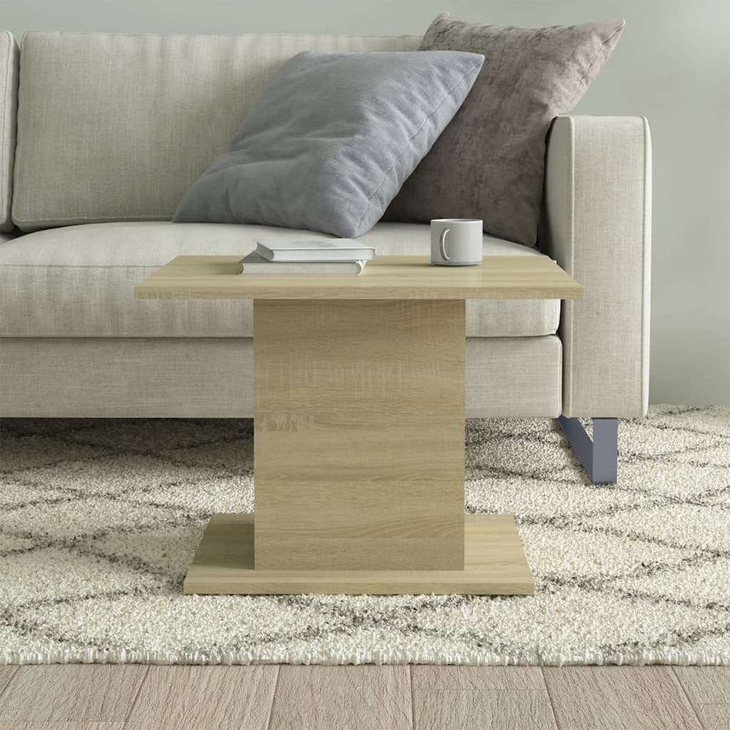 Couchtisch Holzwerkstoff Sonoma-Eiche Eiche (1-St) | vidaXL Eiche Sonoma 55,5x55,5x40 Sonoma Couchtisch cm