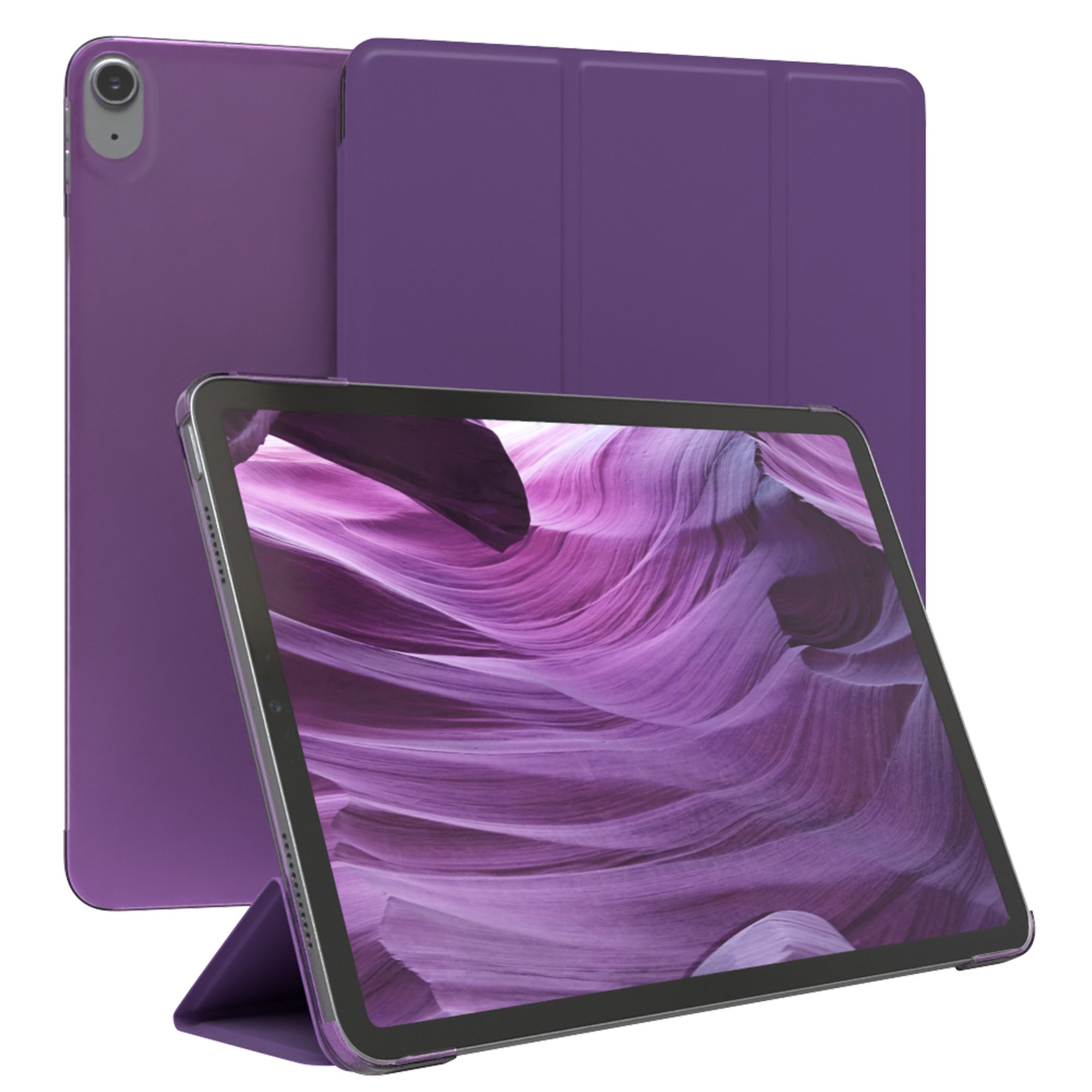 EAZY CASE Tablet-Hülle Smart Case Apple für iPad Air 11 (2024) 11 Zoll, Tabletcover mit Stehfunktion Slim Sleep Wakeup Deckel Klappbar Violett