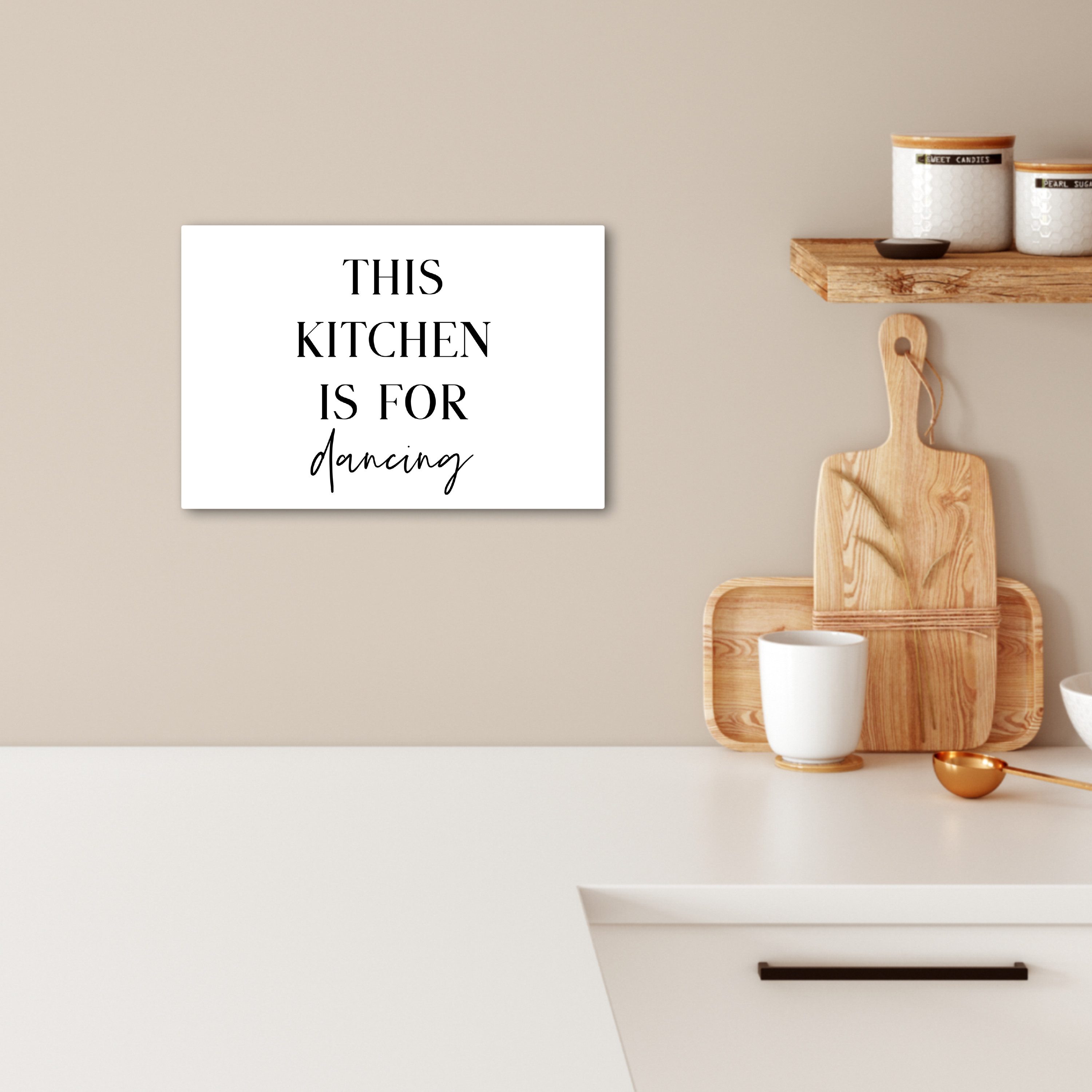 OneMillionCanvasses® Leinwandbild Zitat - 'This kitchen günstig online kaufen