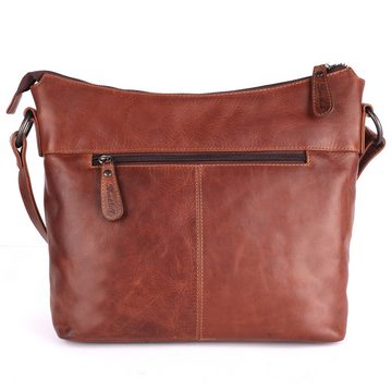 Benthill Handtasche Damen Echt Leder Umhängetasche Vintage Bag Shopper Schultertasche, Schultergurt / Umhängegurt Reißverschlussfach