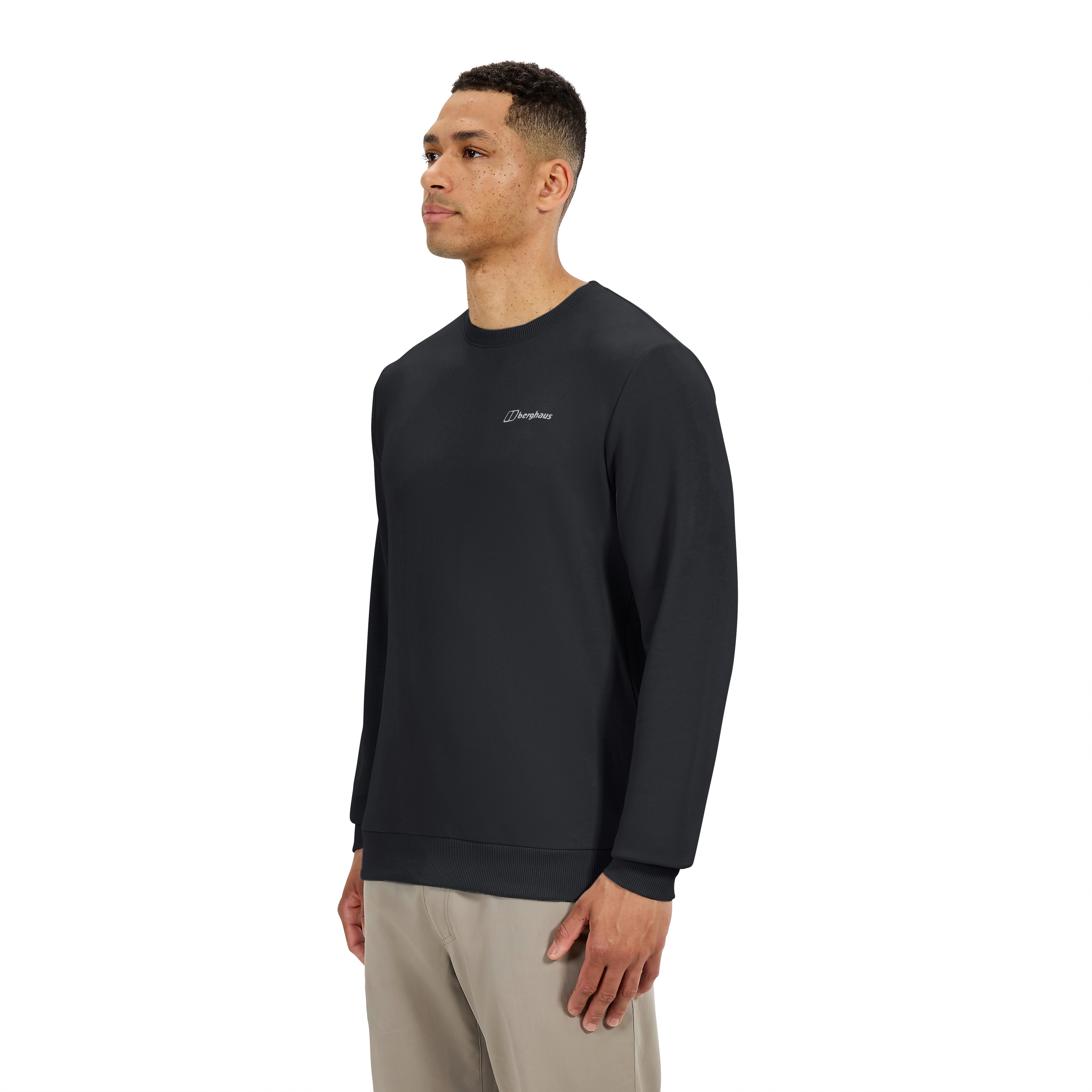 Berghaus Longsleeve M LOGO CREW LIGHT Langarm-Design, mit Rundhalsausschnitt, strapazierfähige Verarbeitung
