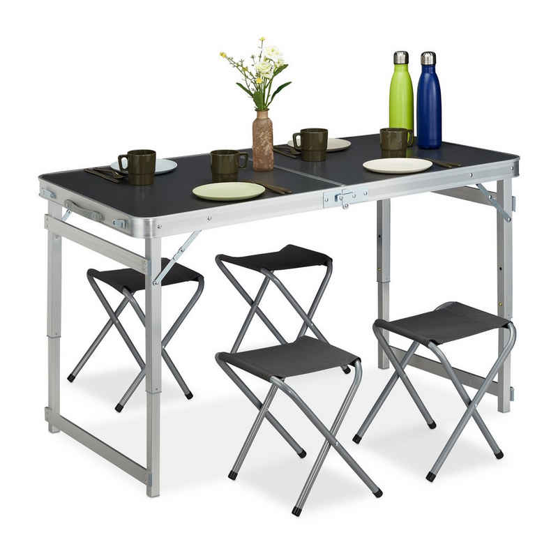 relaxdays Campingtisch Campingtisch Set