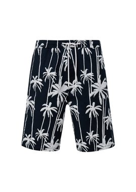 s.Oliver Bermudas Relaxed: Jogger mit All-over-Print Durchzugkordel