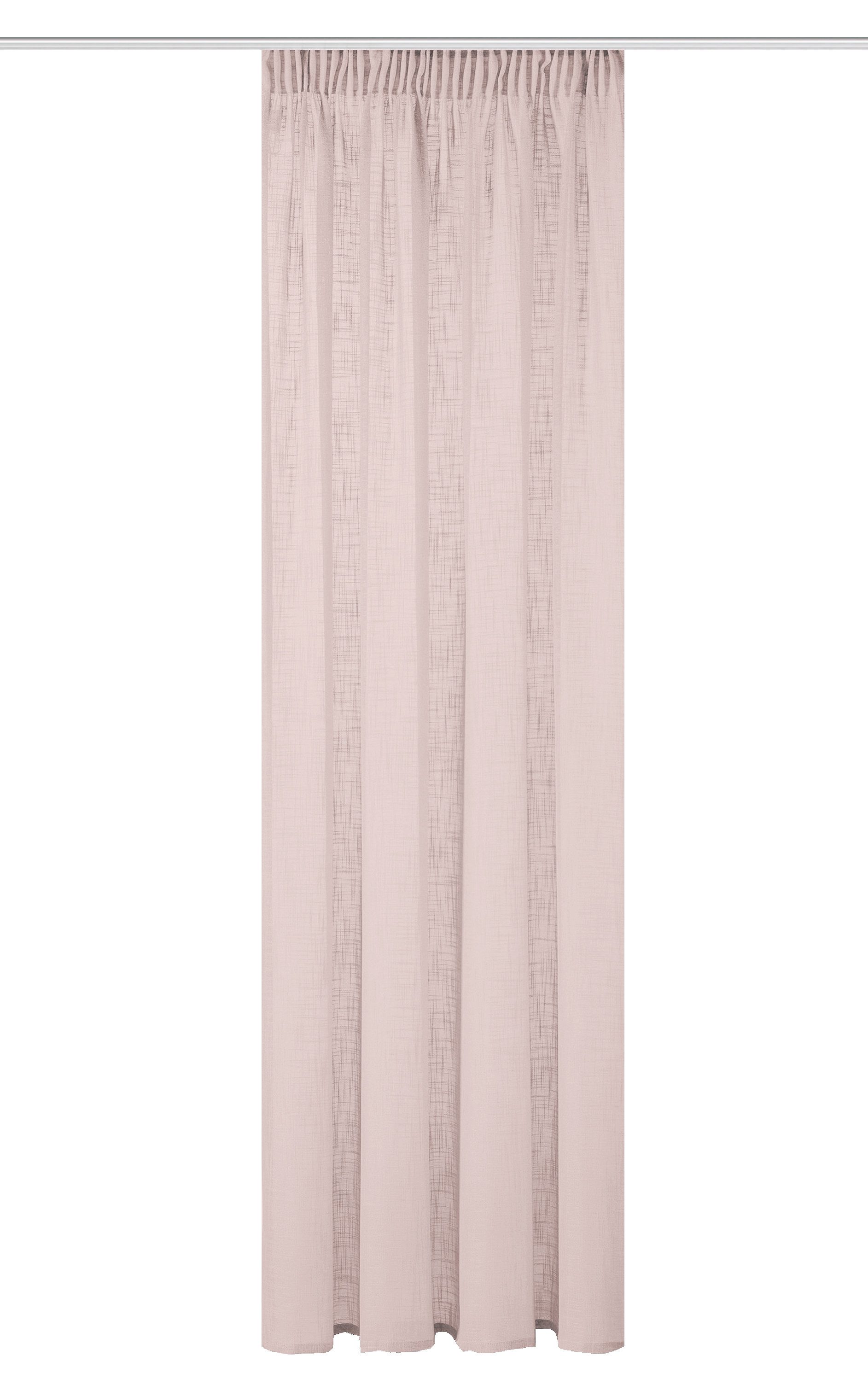Home Basics Gardine SOFTY (1 St), Multifunktionsband, halbtransparent, Leinenstruktur, Kombibandschal Leinenstruktur SOFT