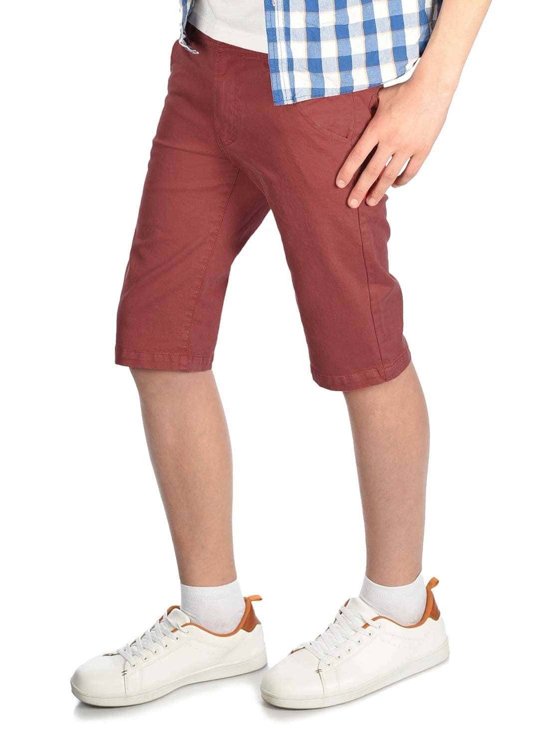 BEZLIT Chinoshorts Kinder Jungen Chino Shorts mit Bund Bordeaux (1-tlg) elastischem