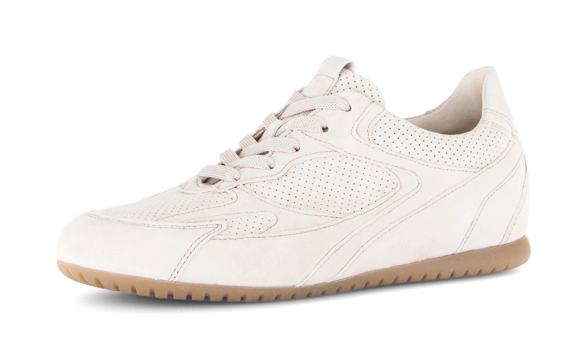 Gabor DAVOS Sneaker, Freizeitschuh, Halbschuh, Schnürschuh mit Lochmuster, H-Weite