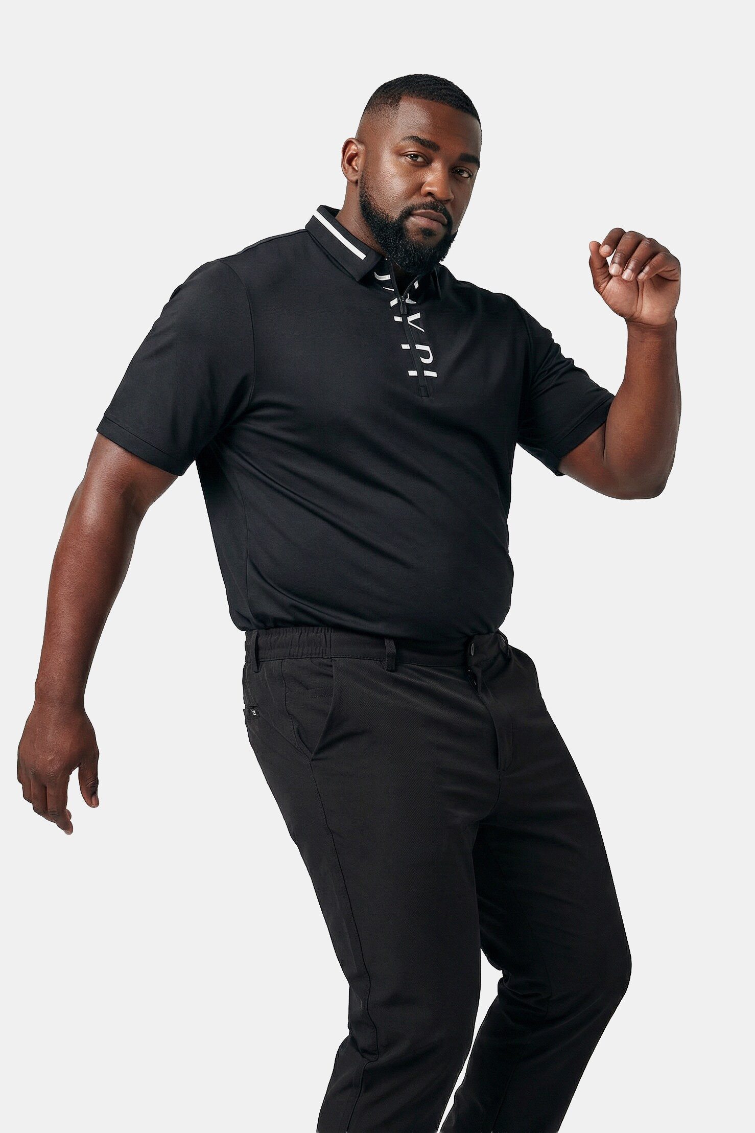 JP1880 Poloshirt Poloshirt Golf Zipper Halbarm Kontrast Details